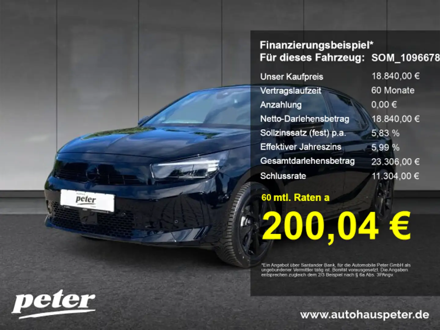 Opel Corsa Corsa F 1.2 Turbo GS Automatik Sitzheizung Allwetter 100PS Noir - 1