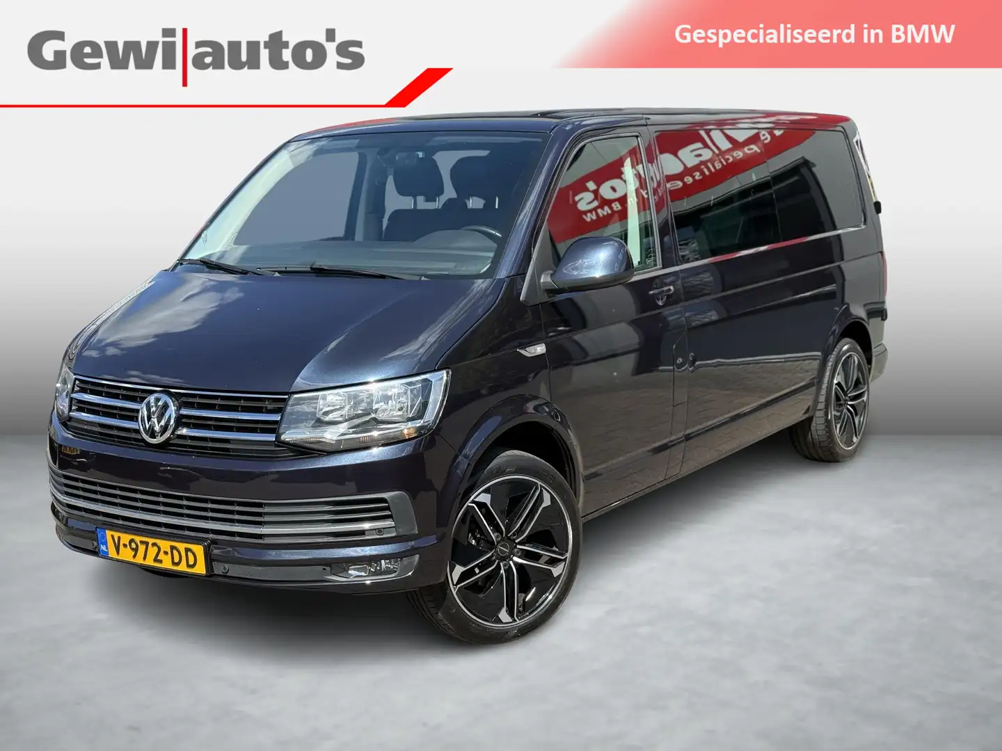 Volkswagen T6 Transporter 2.0 TDI L2H1 DC 6 persoons Highline Niebieski - 1