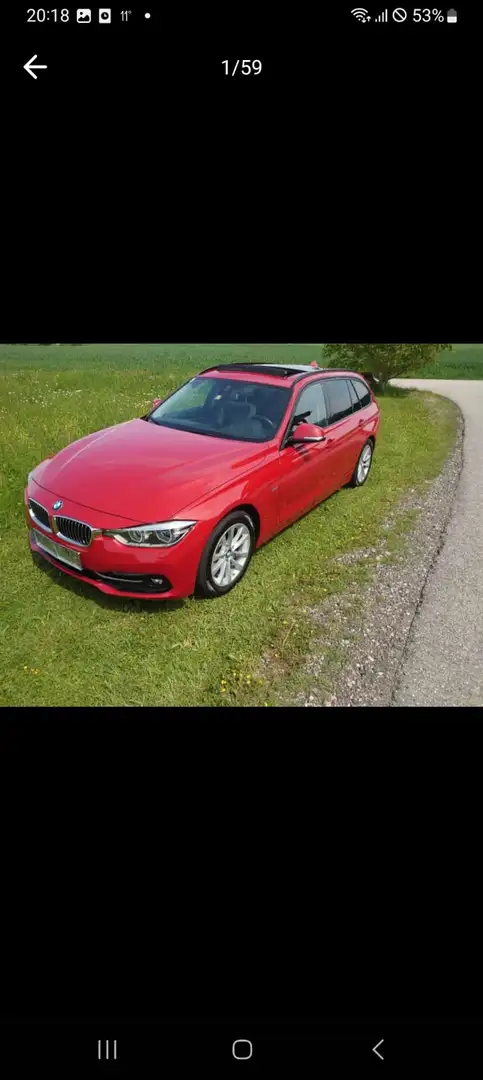 BMW 318 318d Touring Sport Line Aut. Sport Line Rot - 1