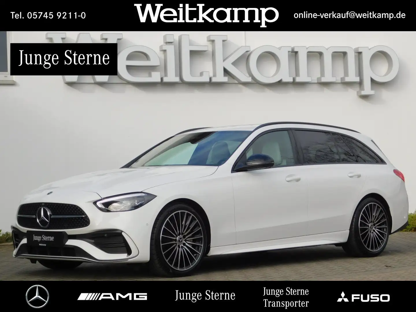 Mercedes-Benz C 180 C 180 T AMG+Night+AHK+Distronic+Keyl.+360°+Burm. Weiß - 1
