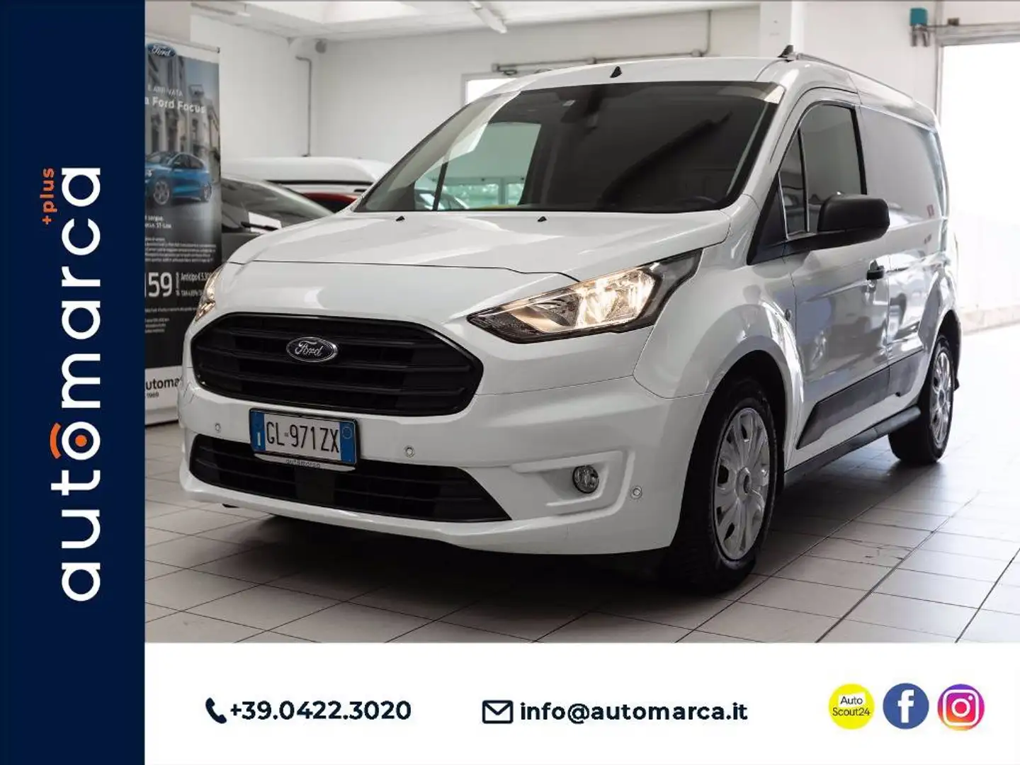 Ford Transit Connect 200 1.5 ecoblue(tdci) 100cv Trend L1H1 E6.2 Bianco - 1