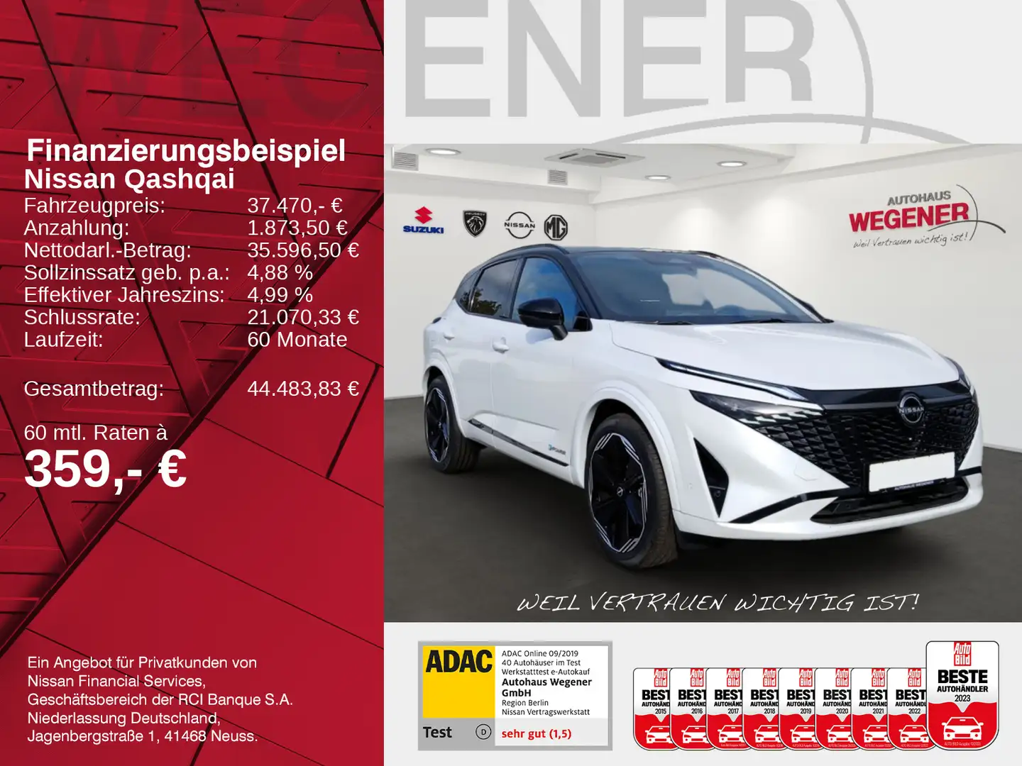 Nissan Qashqai QASHQAI N-Design 1.5 VC-T e-POWER WINTER PANO Noir - 2