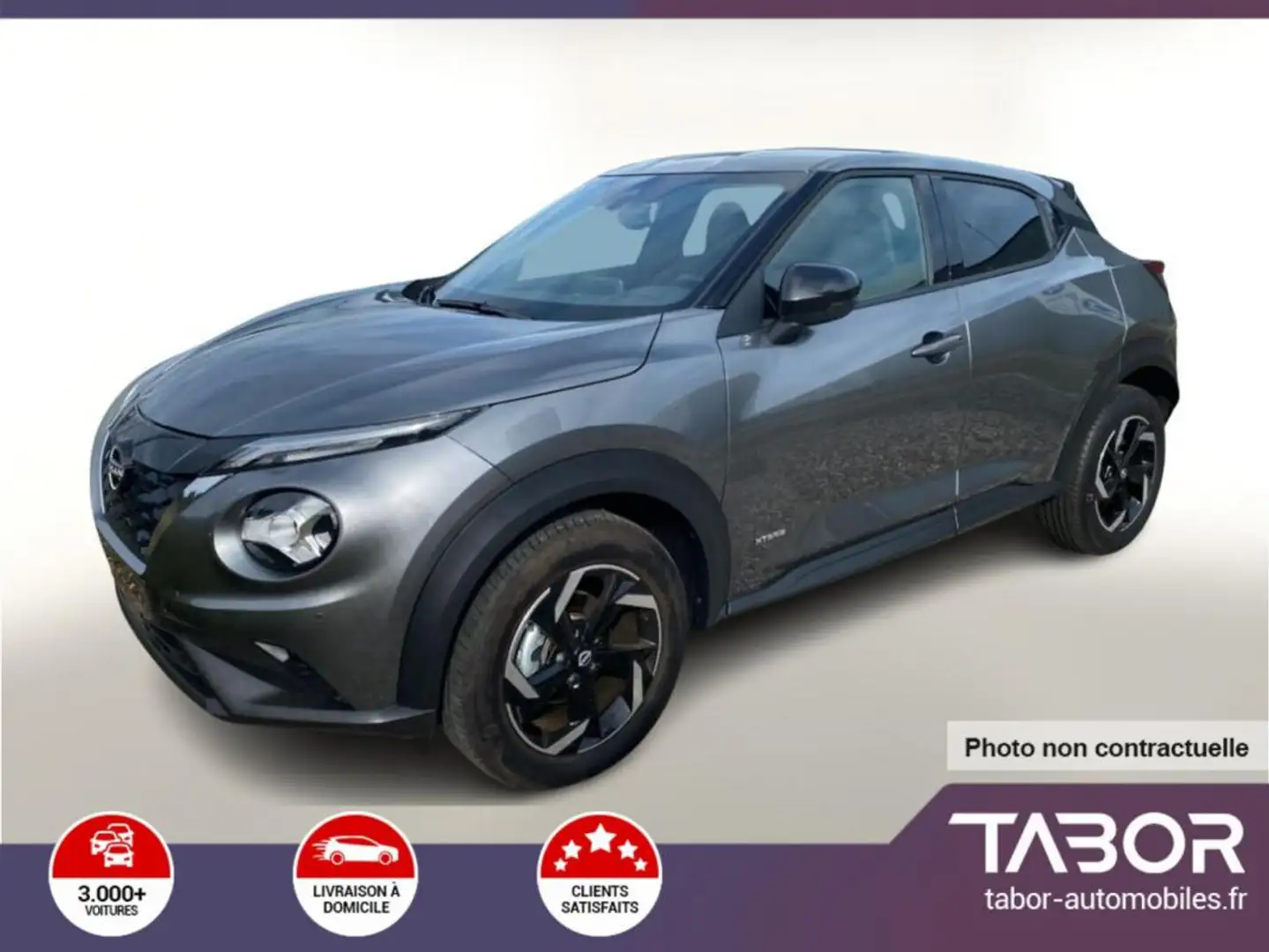 Nissan Juke 1.6 Hybrid 143 N-Connecta GPS cam Gris - 1