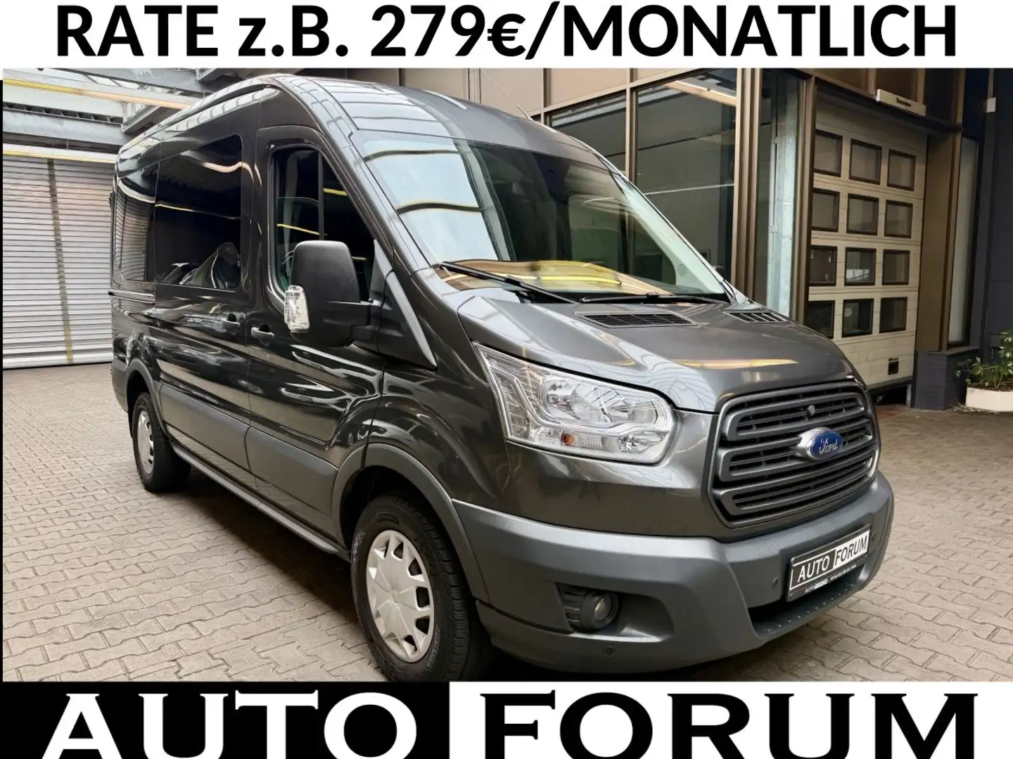 Ford Transit 2.0 D L2H3 BUS 9-SITZE AHK KLIMA CAM PDC Grau - 1