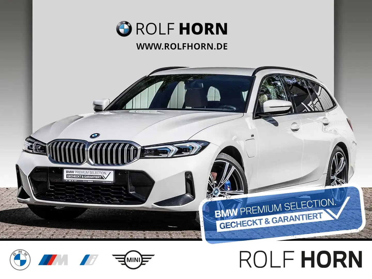 BMW 330 e Touring M Sportpaket AHK RfKam. Navi HeadUp Blanc - 1
