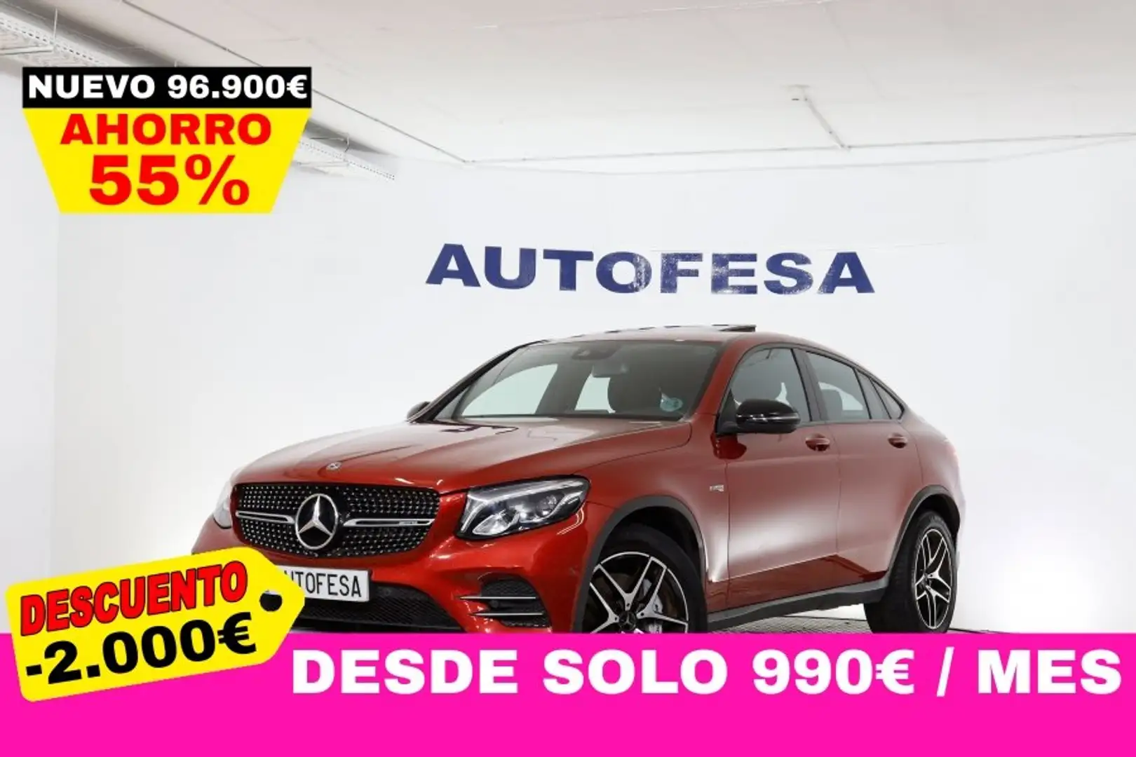Mercedes-Benz GLC 43 AMG Coupe 4Matic 367cv Auto 5P # TECHO ELEC,NAVY Piros - 1