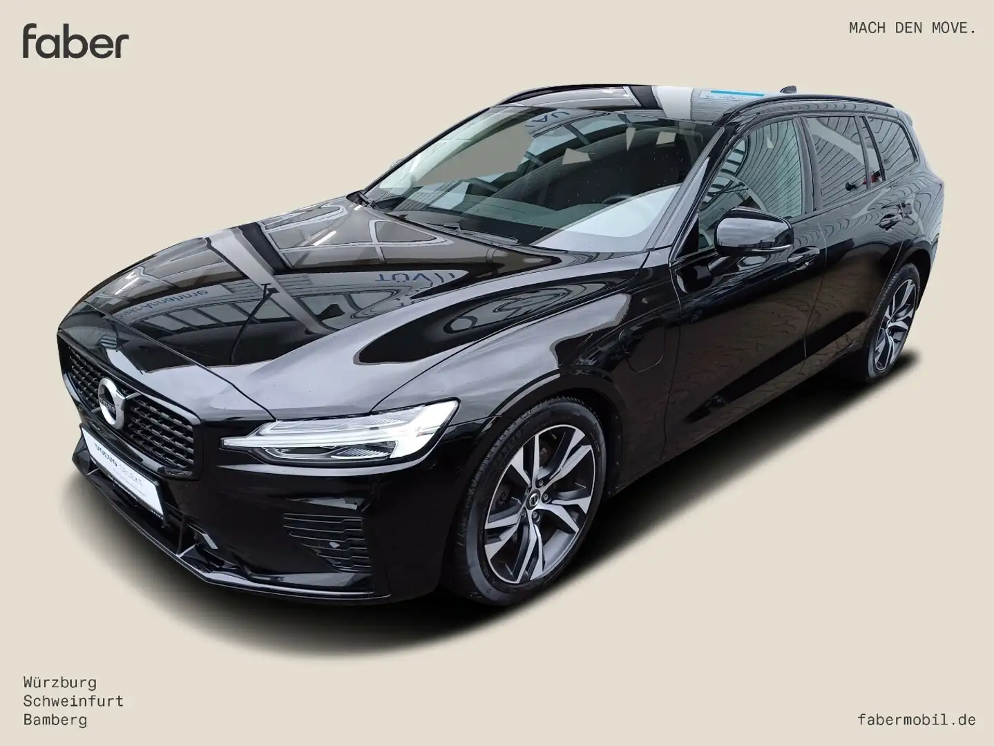 Volvo V60 T6 R Design Expression PiH AWD Schwarz - 2