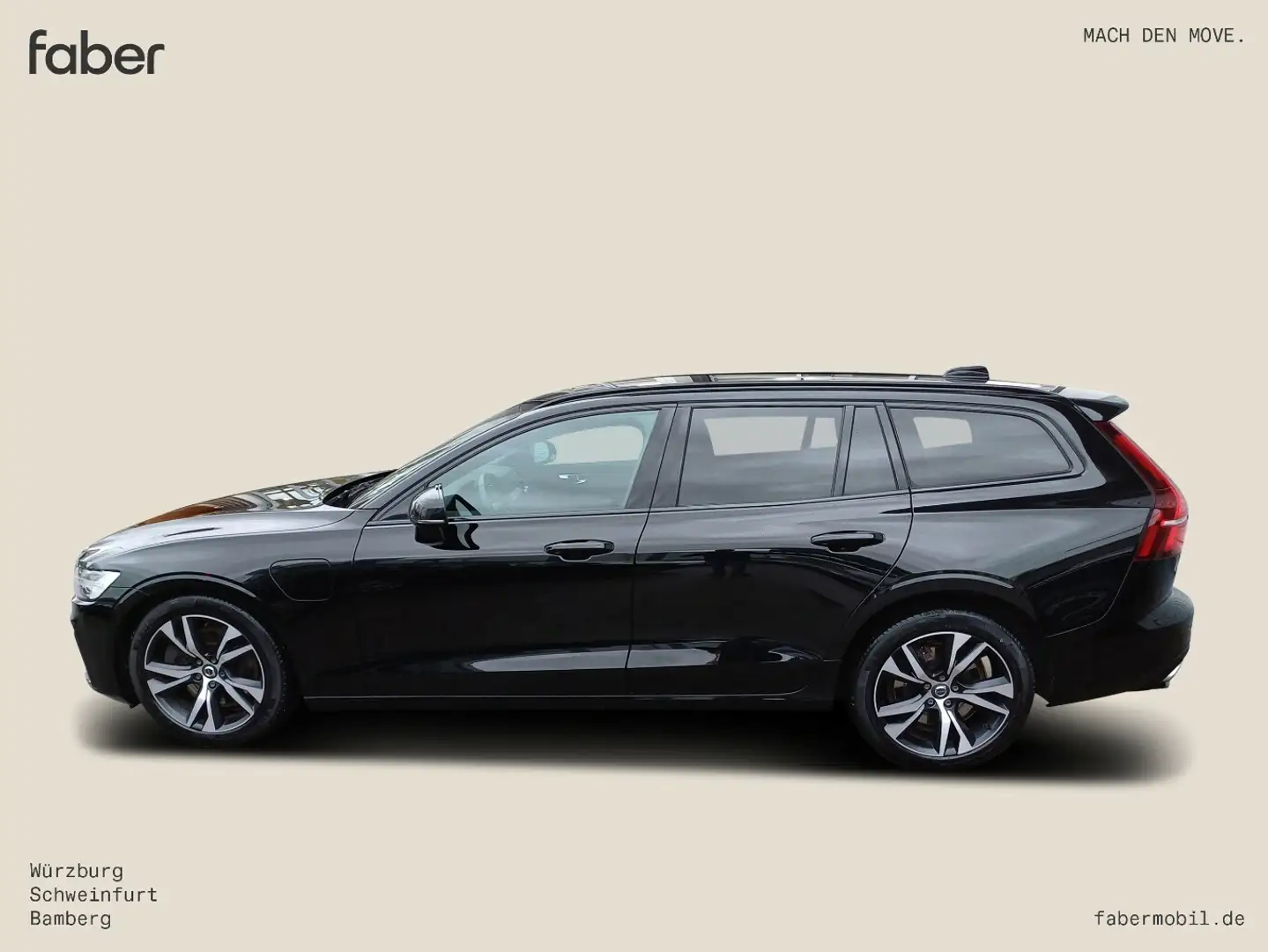 Volvo V60 T6 R Design Expression PiH AWD Schwarz - 1