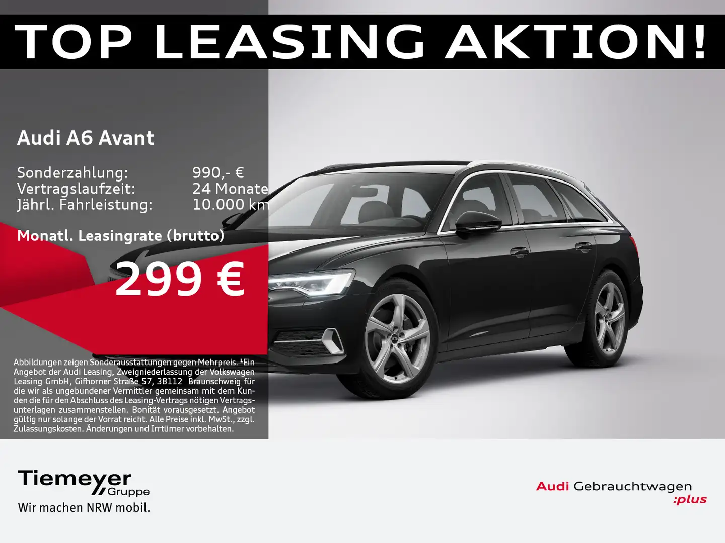 Audi A6 45 TFSI Q ADVANCED LM19 LEDER AHK KAMER Schwarz - 1