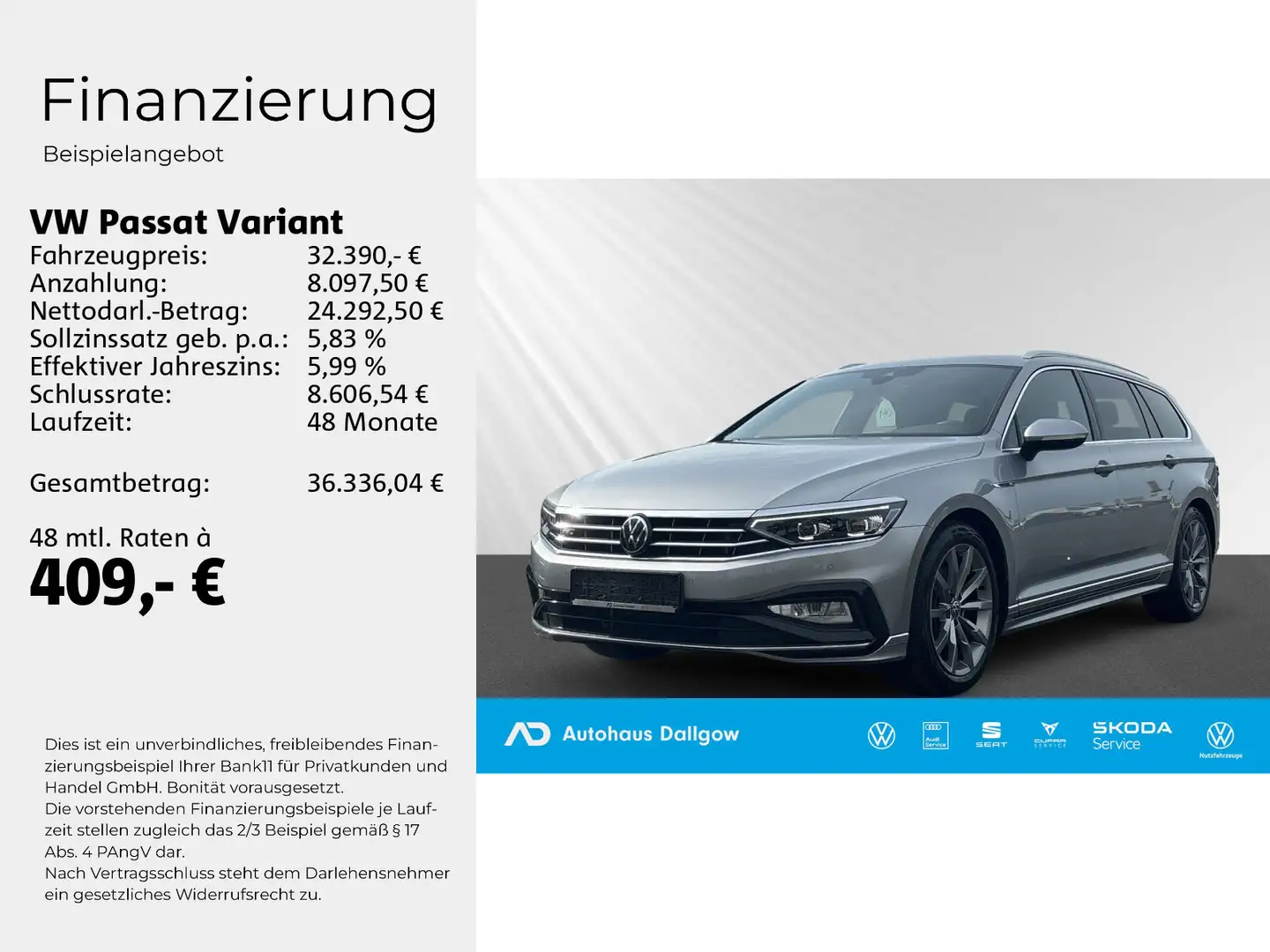 Volkswagen Passat Variant 1.5TSI DSG "Elegance" ACC+RFK+LED Silber - 2