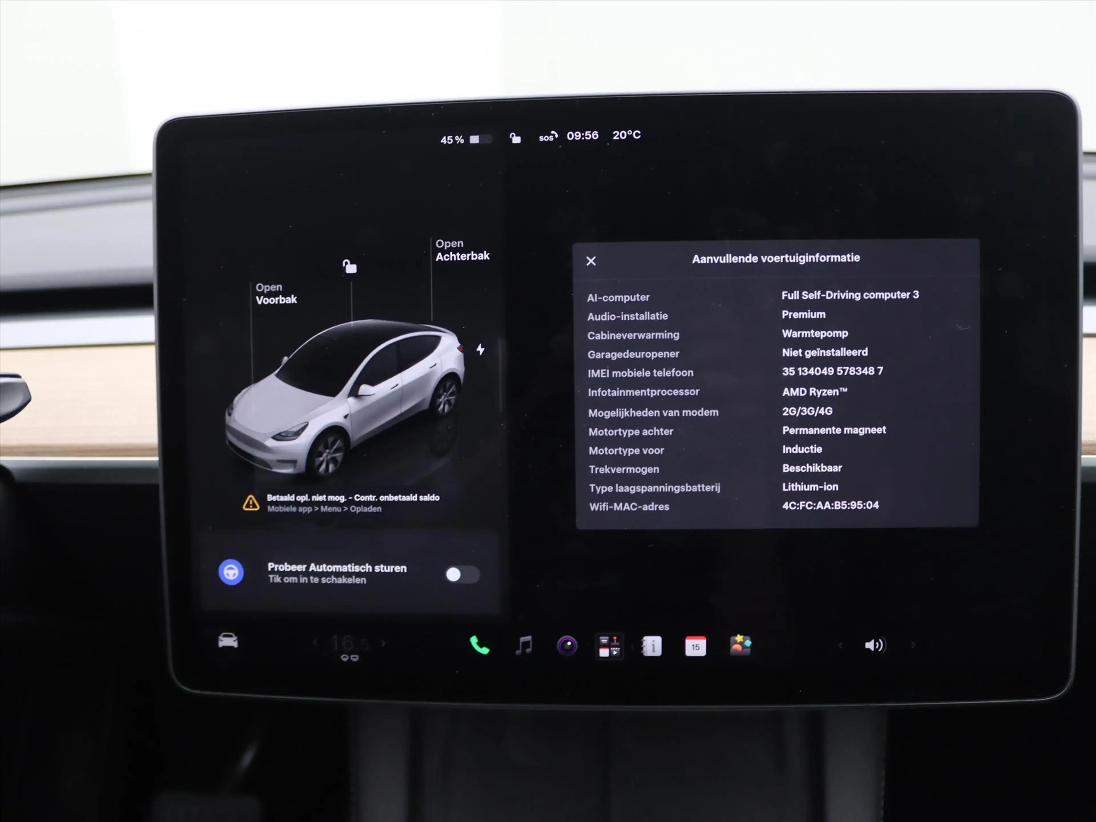 Tesla Model Y Long Range AWD 75kWh 351pk 93.8% SoH [ TREKHAAK+AM — photo 35
