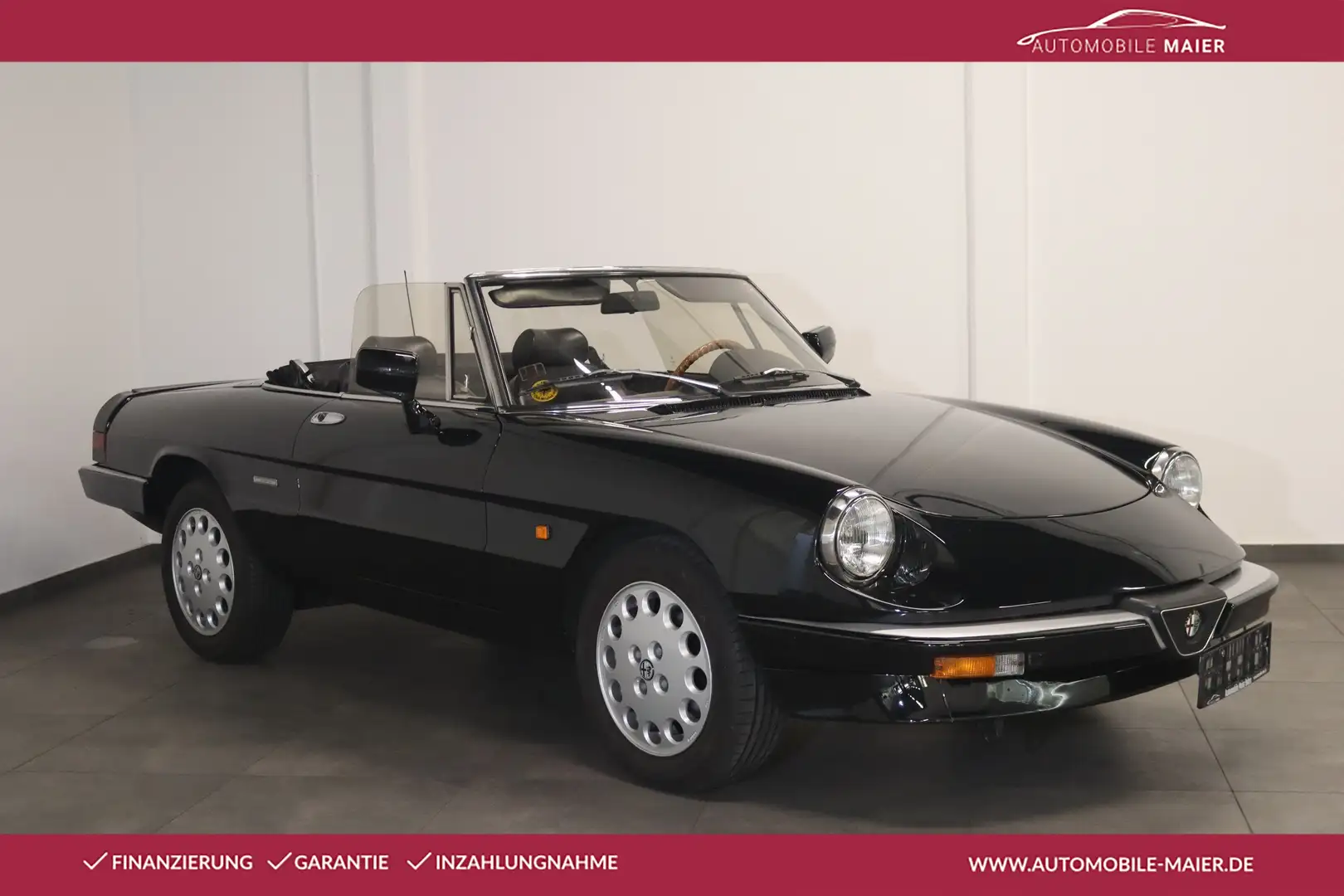 Alfa Romeo Spider 1.6 Cabrio -Top Zustand -Note 2+ -1.Hand Noir - 2