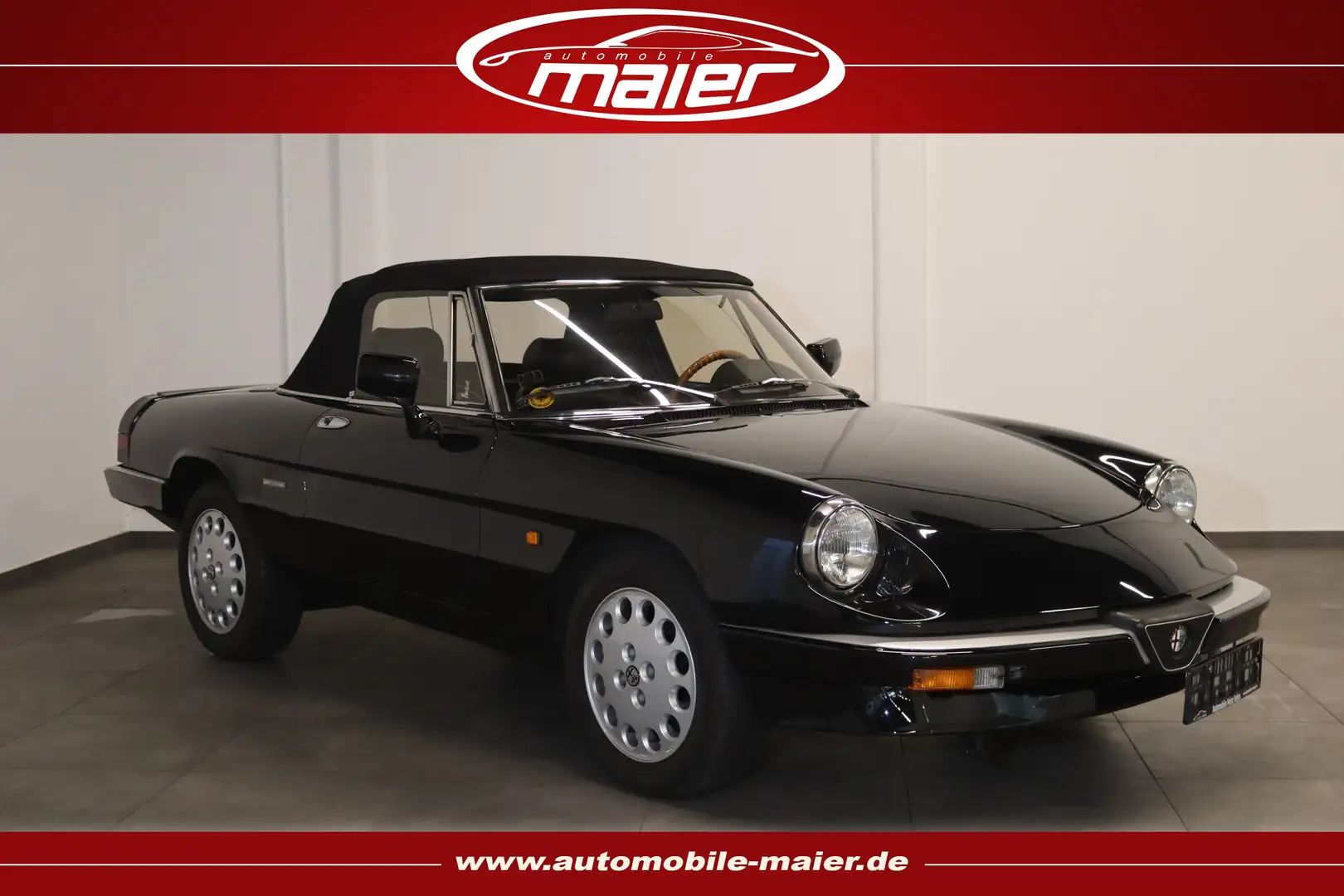Alfa Romeo Spider 1.6 Cabrio -Top Zustand -Note 2+ -1.Hand Schwarz - 1