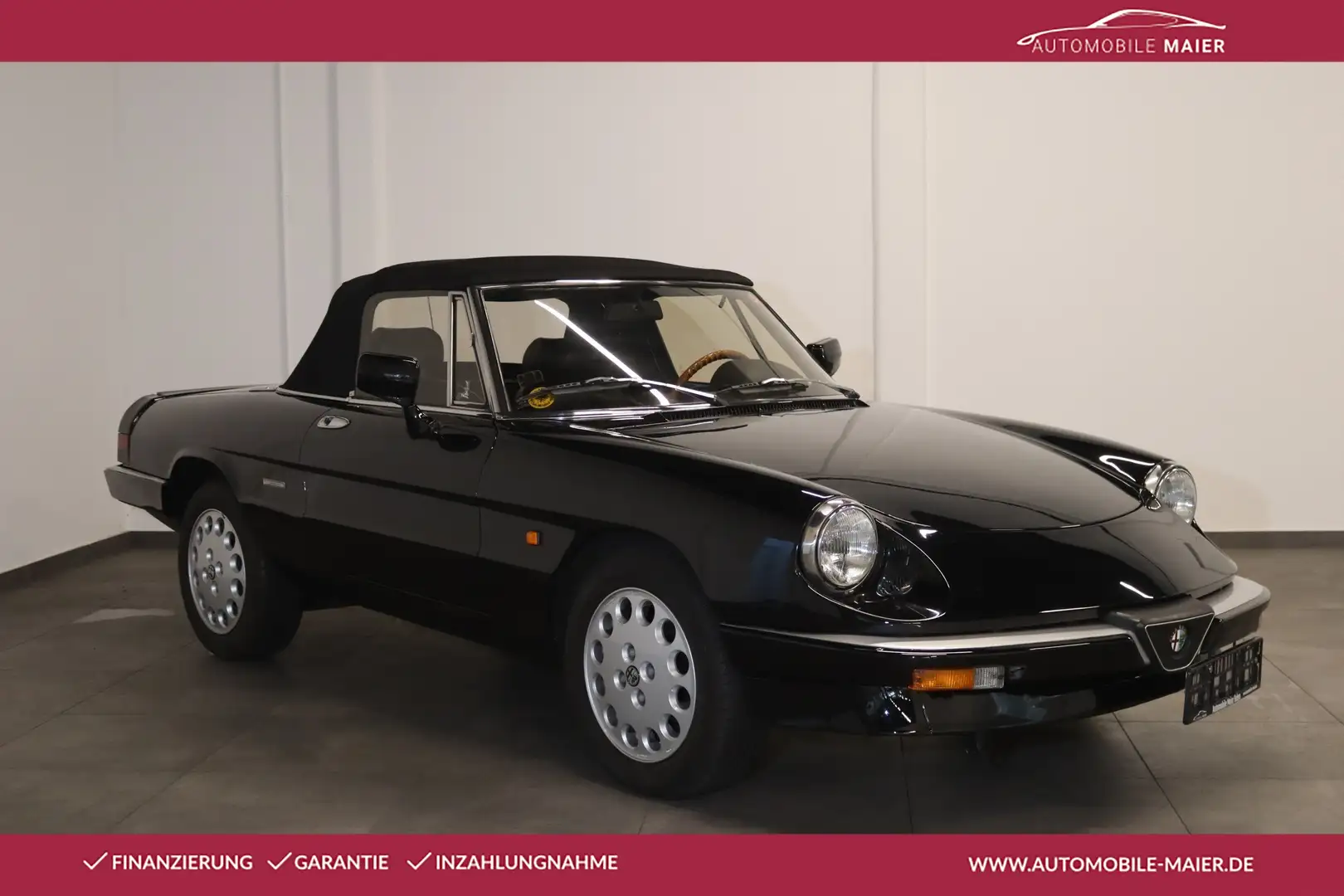 Alfa Romeo Spider 1.6 Cabrio -Top Zustand -Note 2+ -1.Hand Noir - 1