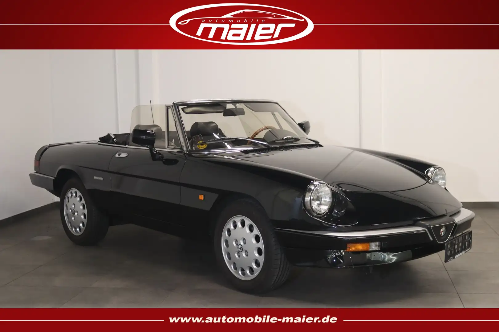 Alfa Romeo Spider 1.6 Cabrio -Top Zustand -Note 2+ -1.Hand Schwarz - 2