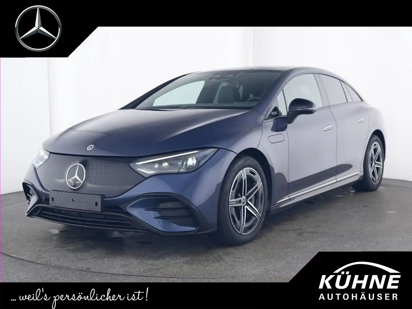 Mercedes-Benz EQE 350 4M AMG Night HUD Pano 360° Burm3D 19" Blauw - 1