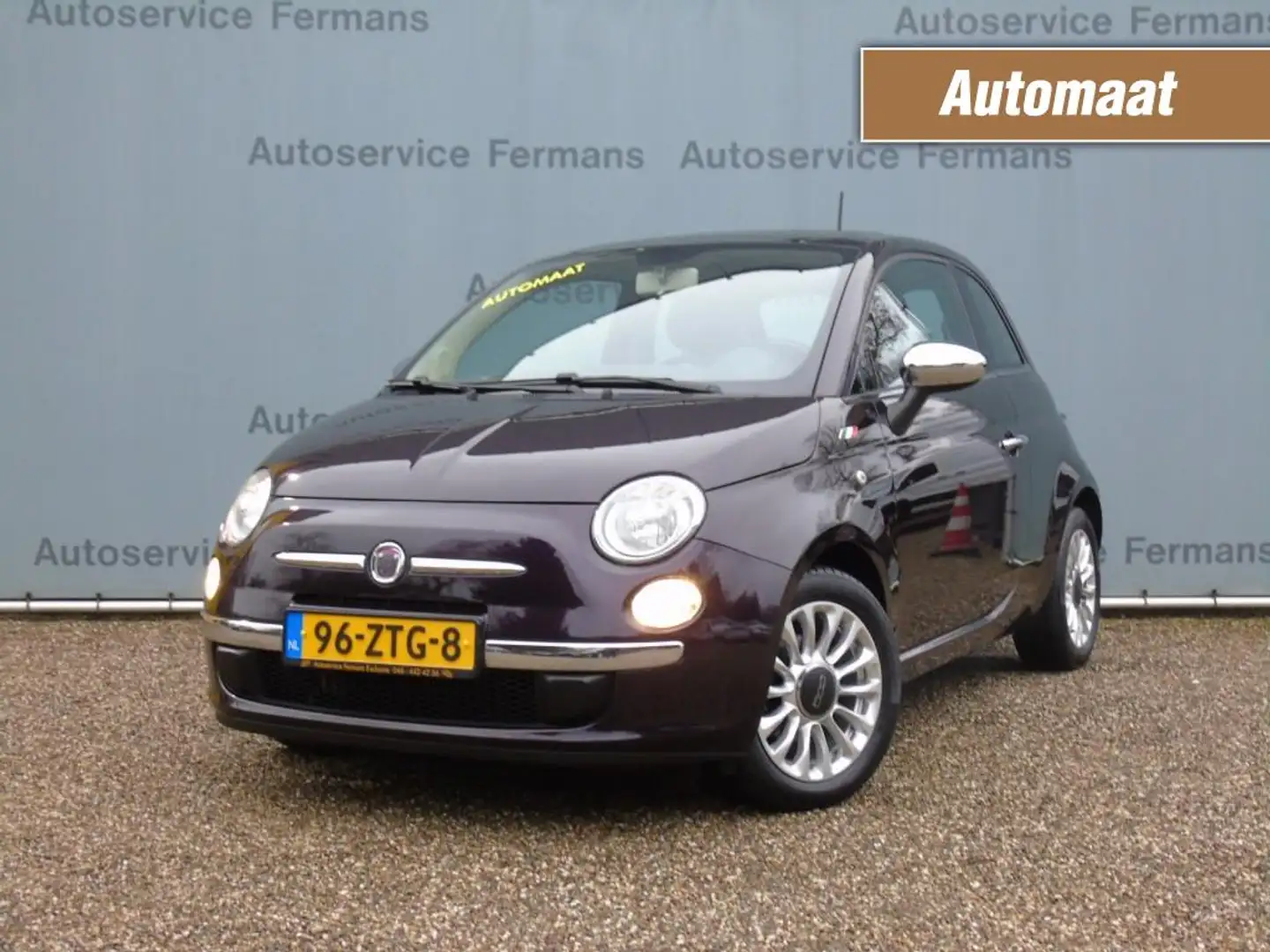 Fiat 500 500 twin air Lounge Automaat - 2013 - 78DM - Airco Paars - 1