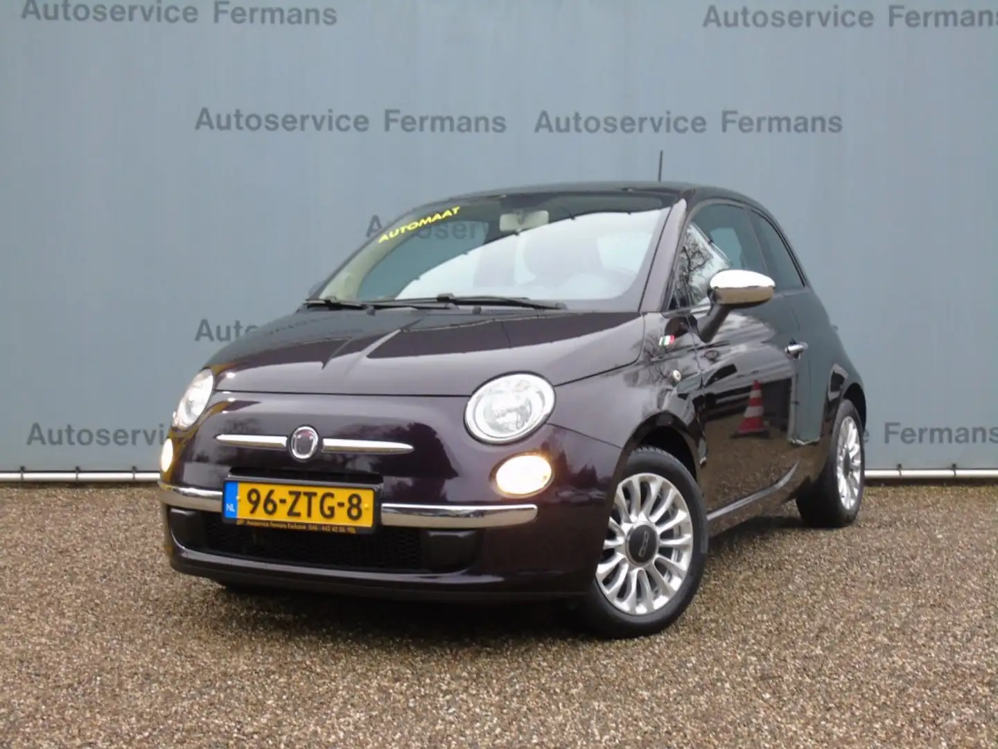 Fiat 500 500 twin air Lounge Automaat - 2013 - 78DM - Airco Paars - 1