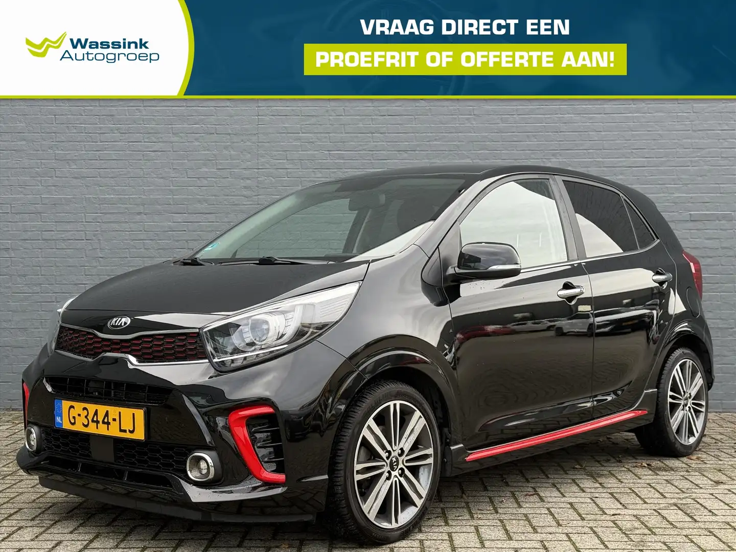 Kia Picanto 1.0 T-GDi 100pk 5-zits GT-Line | All Season Banden Zwart - 1