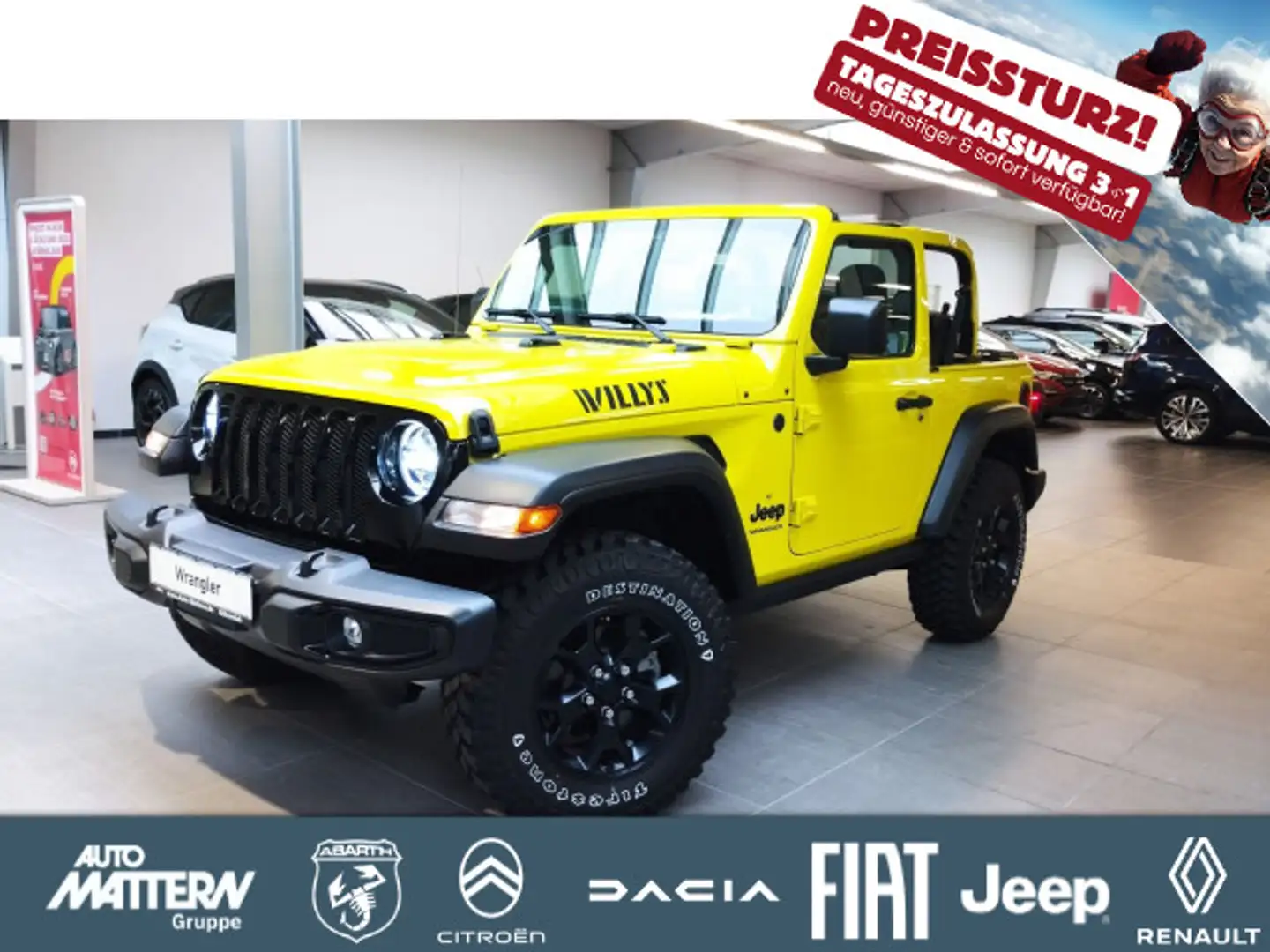 Jeep Wrangler 2 Türer, Malle oder Sylt.... Grün - 1
