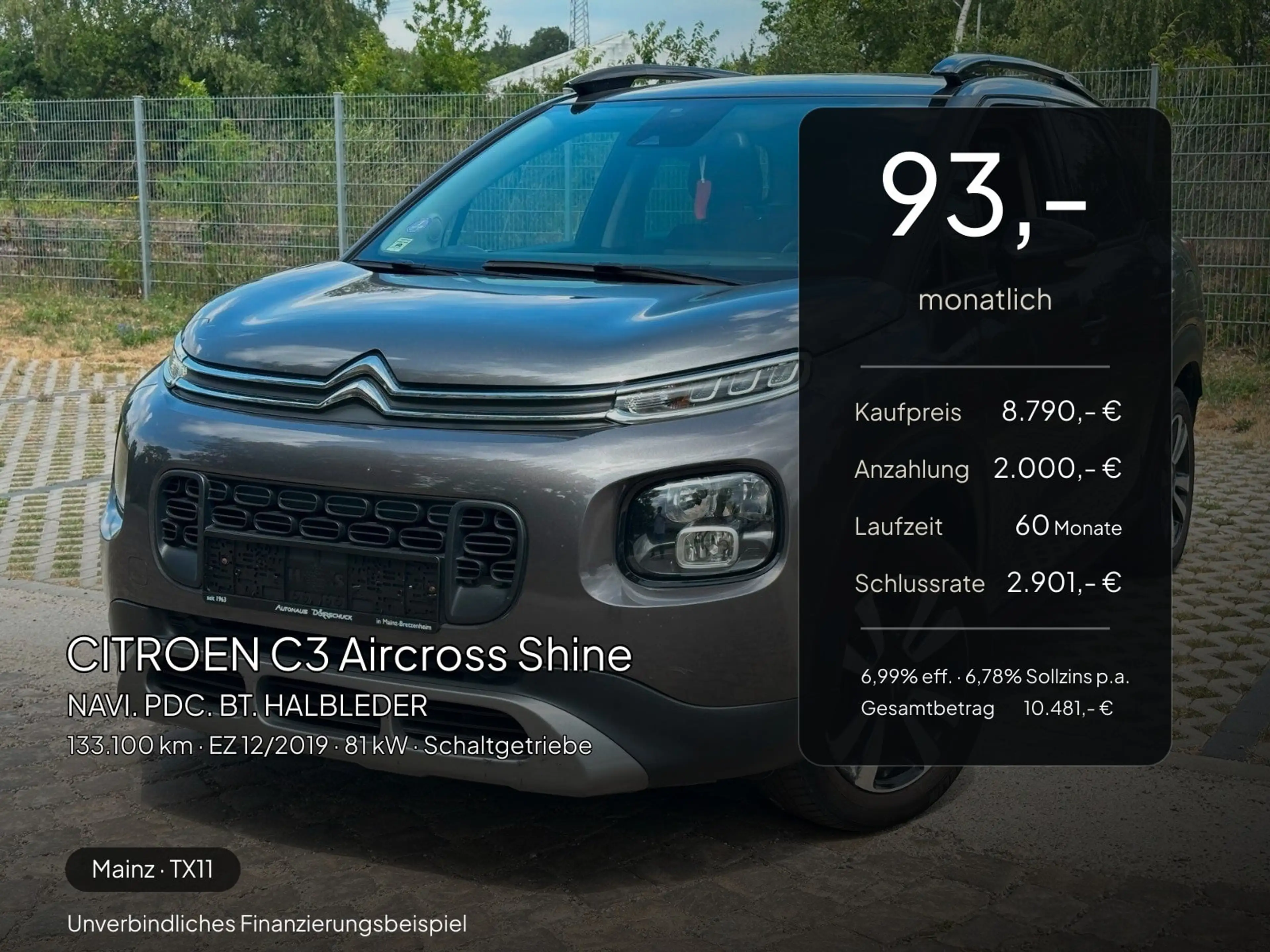 Citroen C3 Aircross C3 Aircross Shine NAVI. PDC. BT. HALBLEDER — photo 2