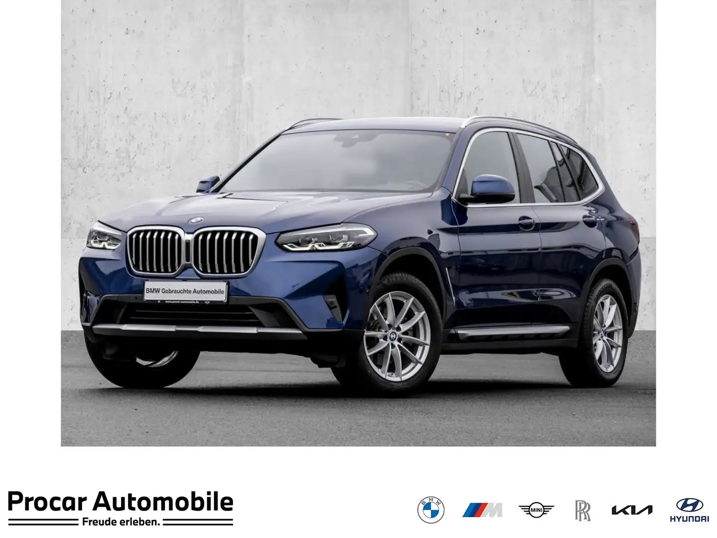 BMW X3 xDrive20d AHK+LED+SHZ+PA+LC PROF+18" Bleu - 1