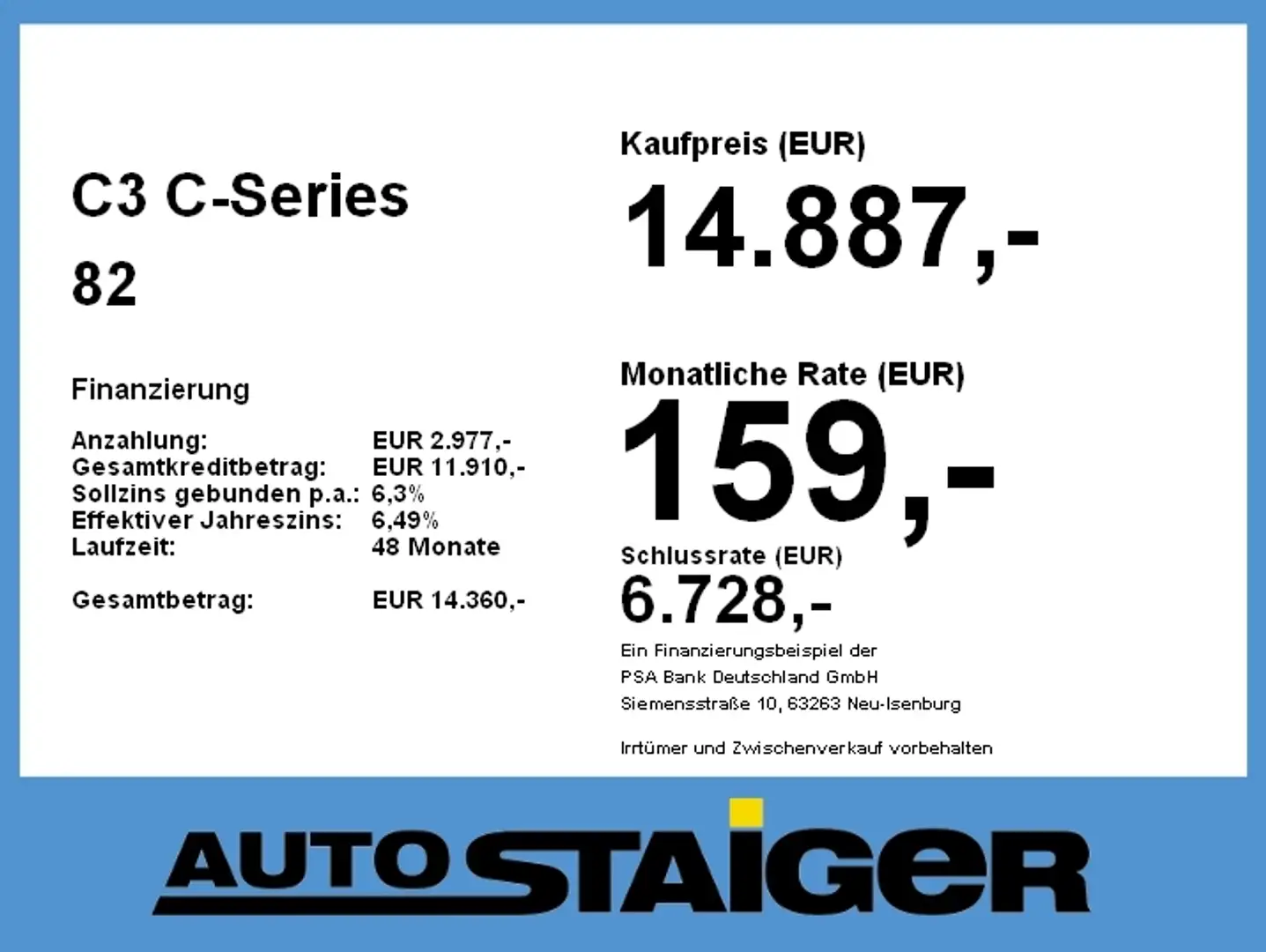 Citroen C3 C-Series 82 LED+Navi+SHZ+KlimaA+Leder+PDC Noir - 2