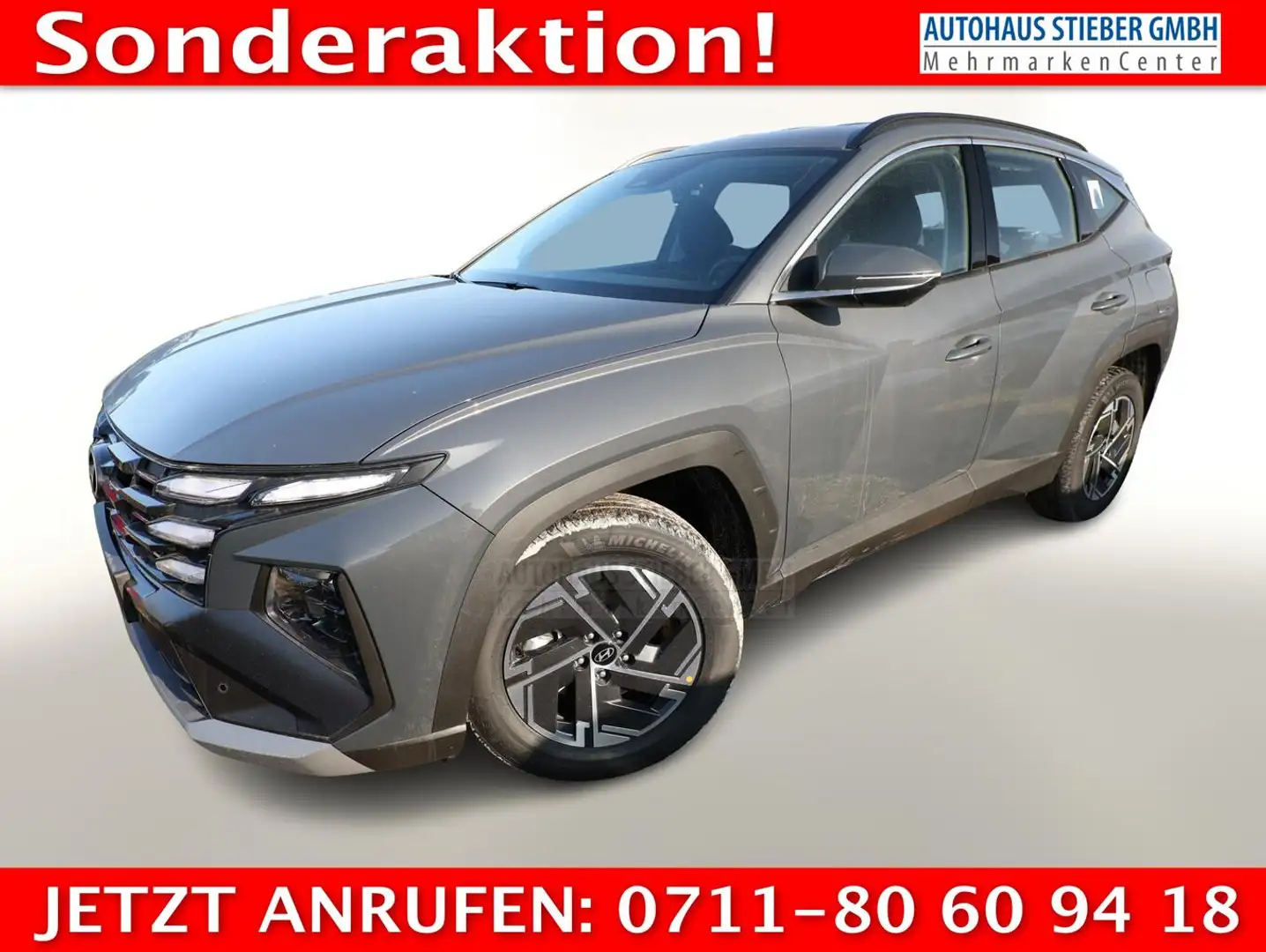 Hyundai TUCSON Select 1.6 CRDi 136 MHEV LED Nav Kam Temp 100 k... Gris - 1