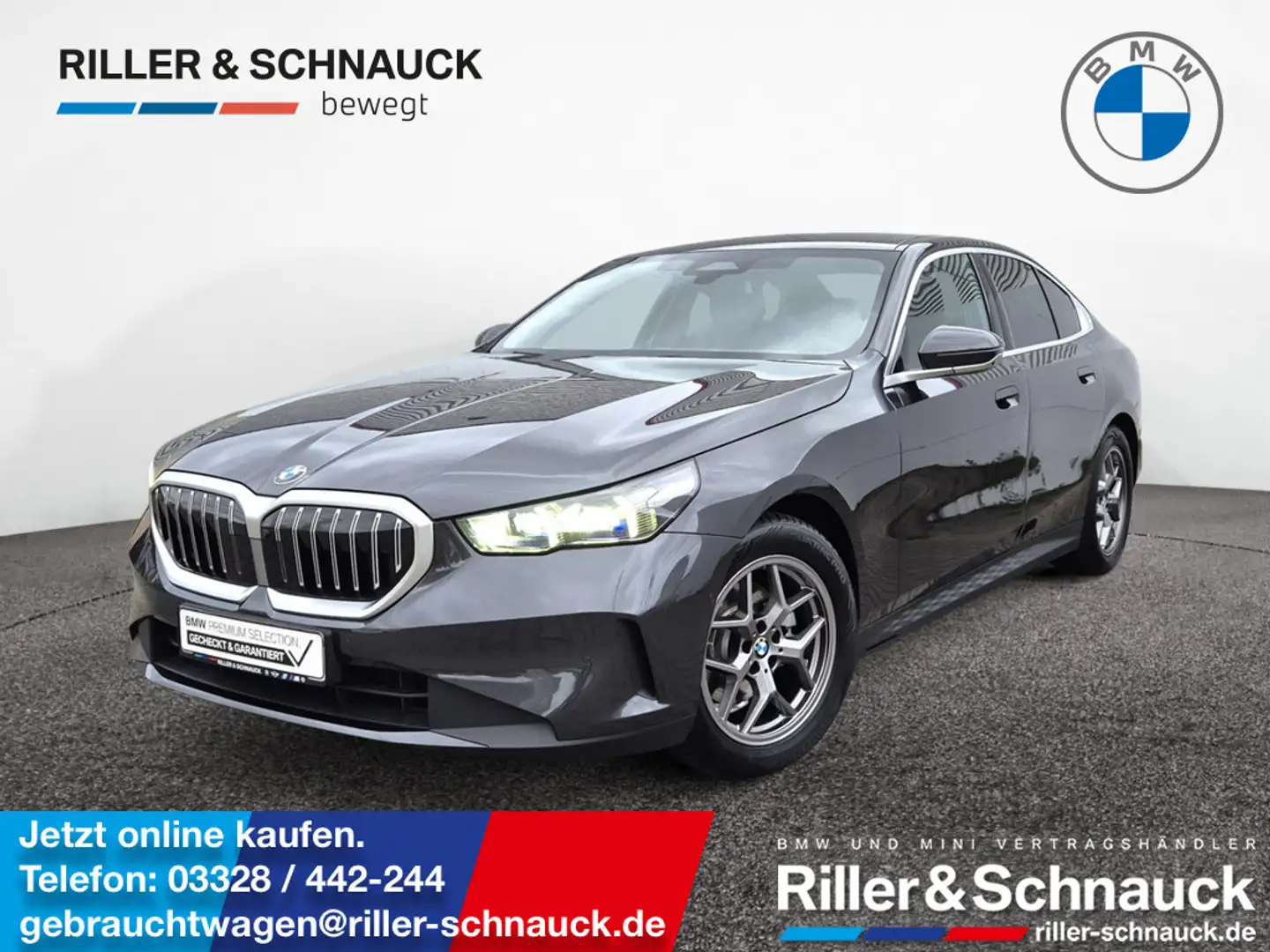 BMW 520 d HUD+360°KAM+SITZBELÜFTUNG+HK Grau - 1