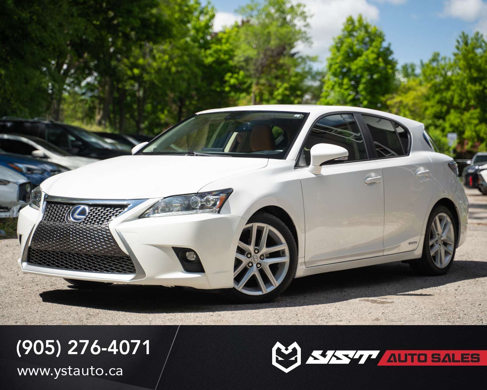 White 2015 Lexus CT Hybrid 200h FWD Wagon Front-Wheel Drive Automatic