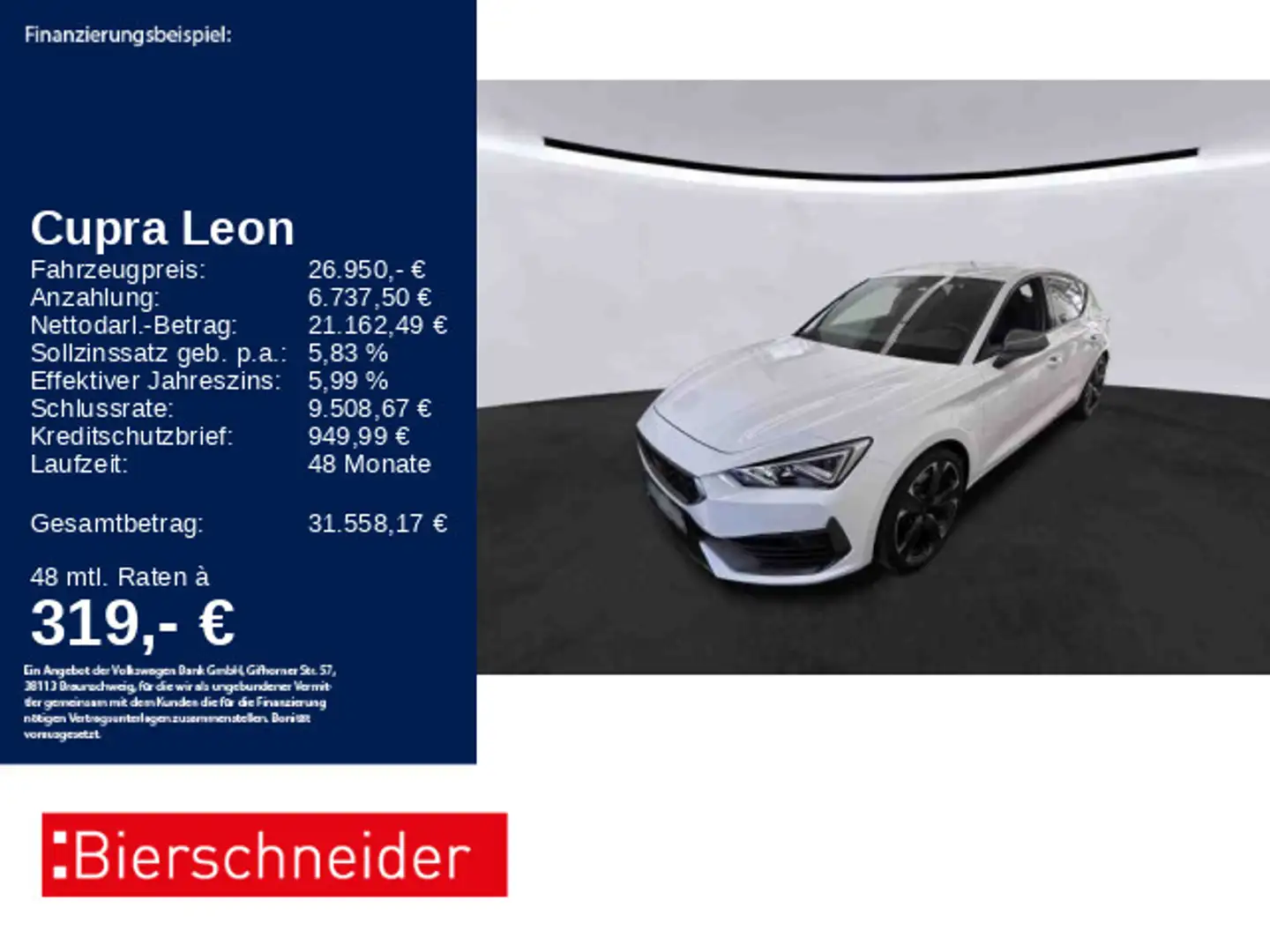 CUPRA Leon 1.4 e-Hybrid VZ LED DCC NAVI SHZ 19 Weiß - 1