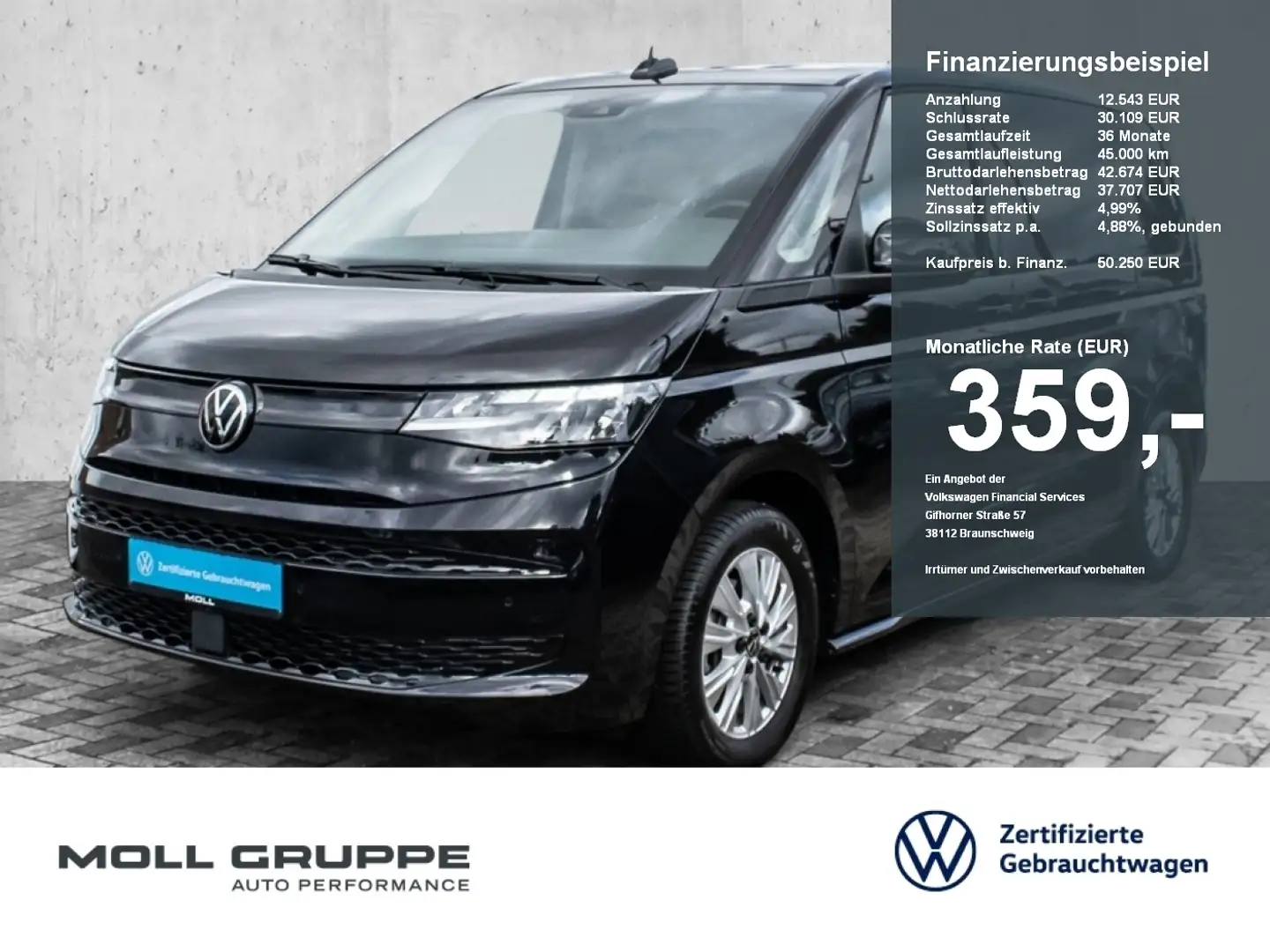 Volkswagen T7 Multivan Multivan T7 2.0 TDI DSG Navi KAM KEYLESS KLIMAA. Schwarz - 1