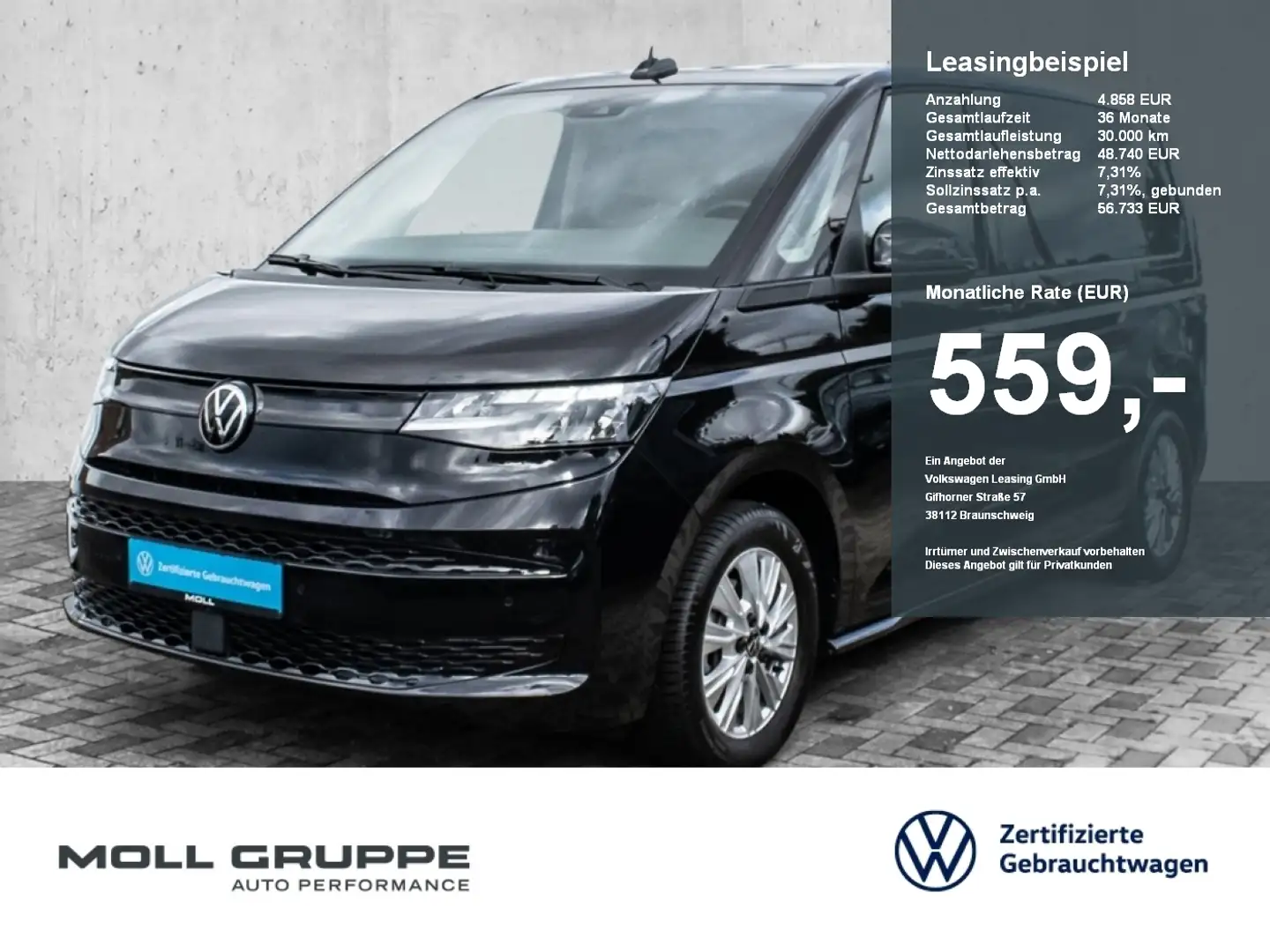 Volkswagen T7 Multivan Multivan T7 2.0 TDI DSG  Navi KAM KEYLESS KLIMAA. Schwarz - 1