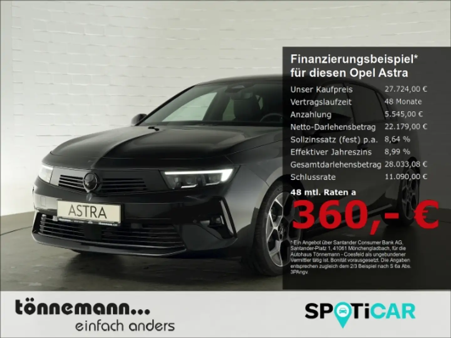 Opel Astra L LIM. ULTIMATE AT+HEAD-UP-DISPLAY+360°KAMERA+ACC+ Schwarz - 1