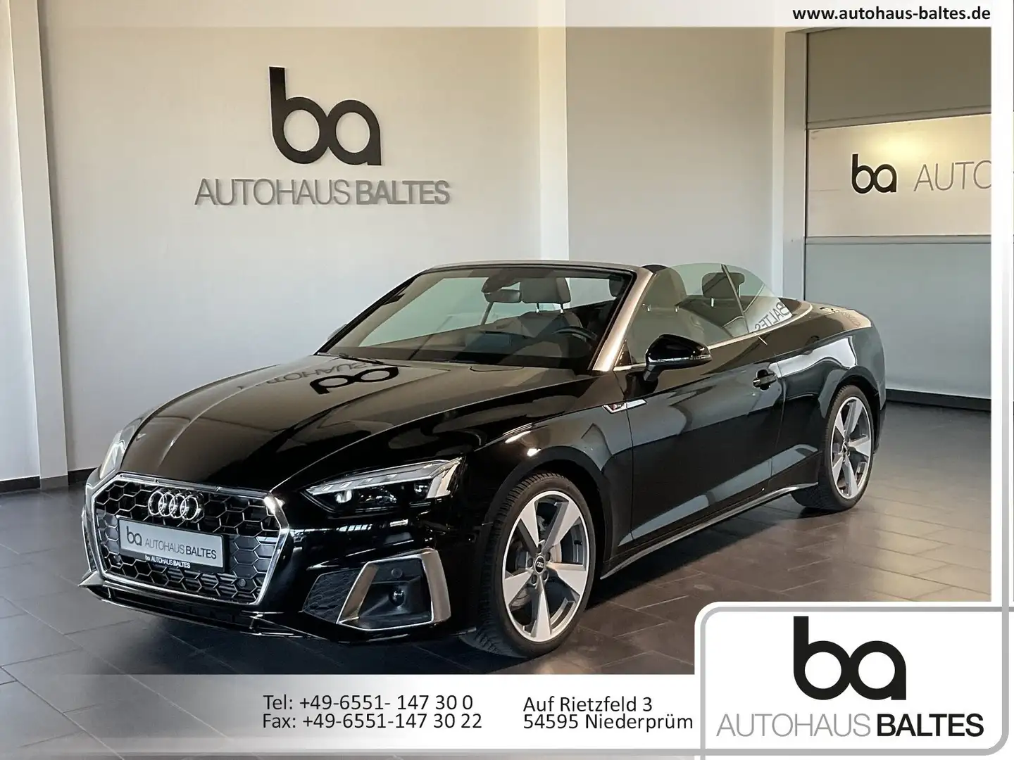 Audi A5 A5 40 TFSI Cabriolet S line 19"/Matrix/Navi/Park Schwarz - 1