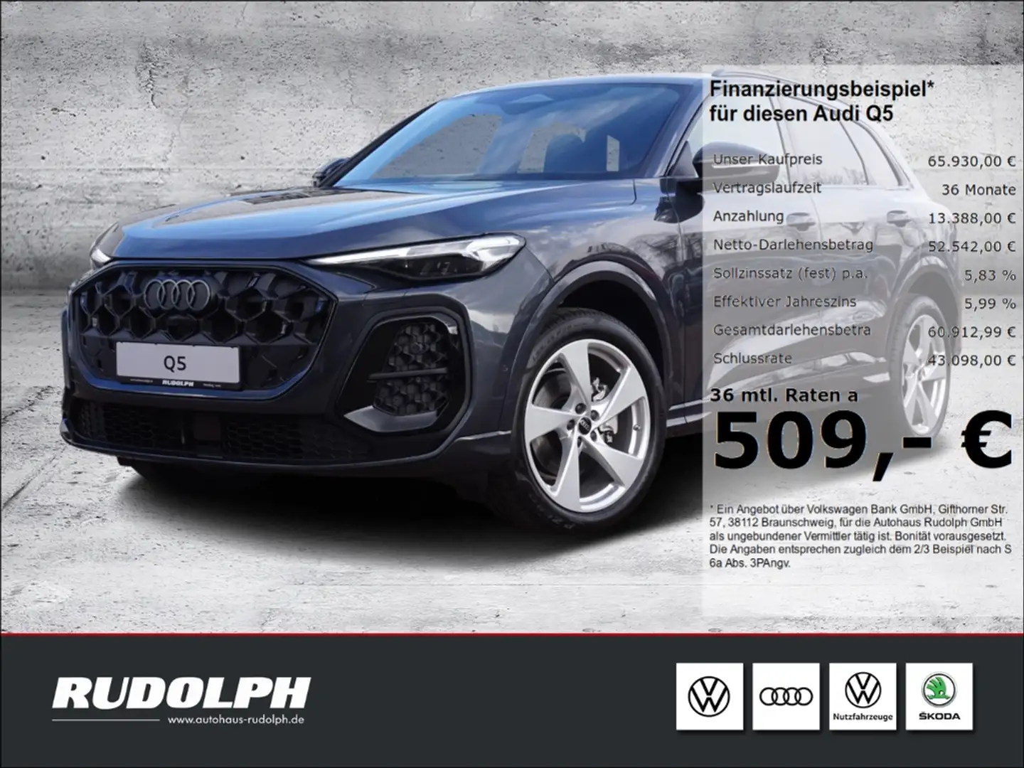 Audi Q5 TFSI quattro 150 kW S tronic S line MATRIX MEMORY Gris - 1