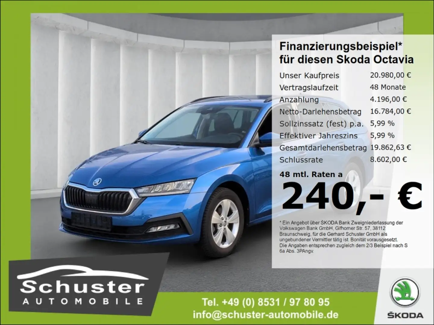 Skoda Octavia Combi 1.5TSI*LED Tempo SHZ PDC SmartLink Blau - 1