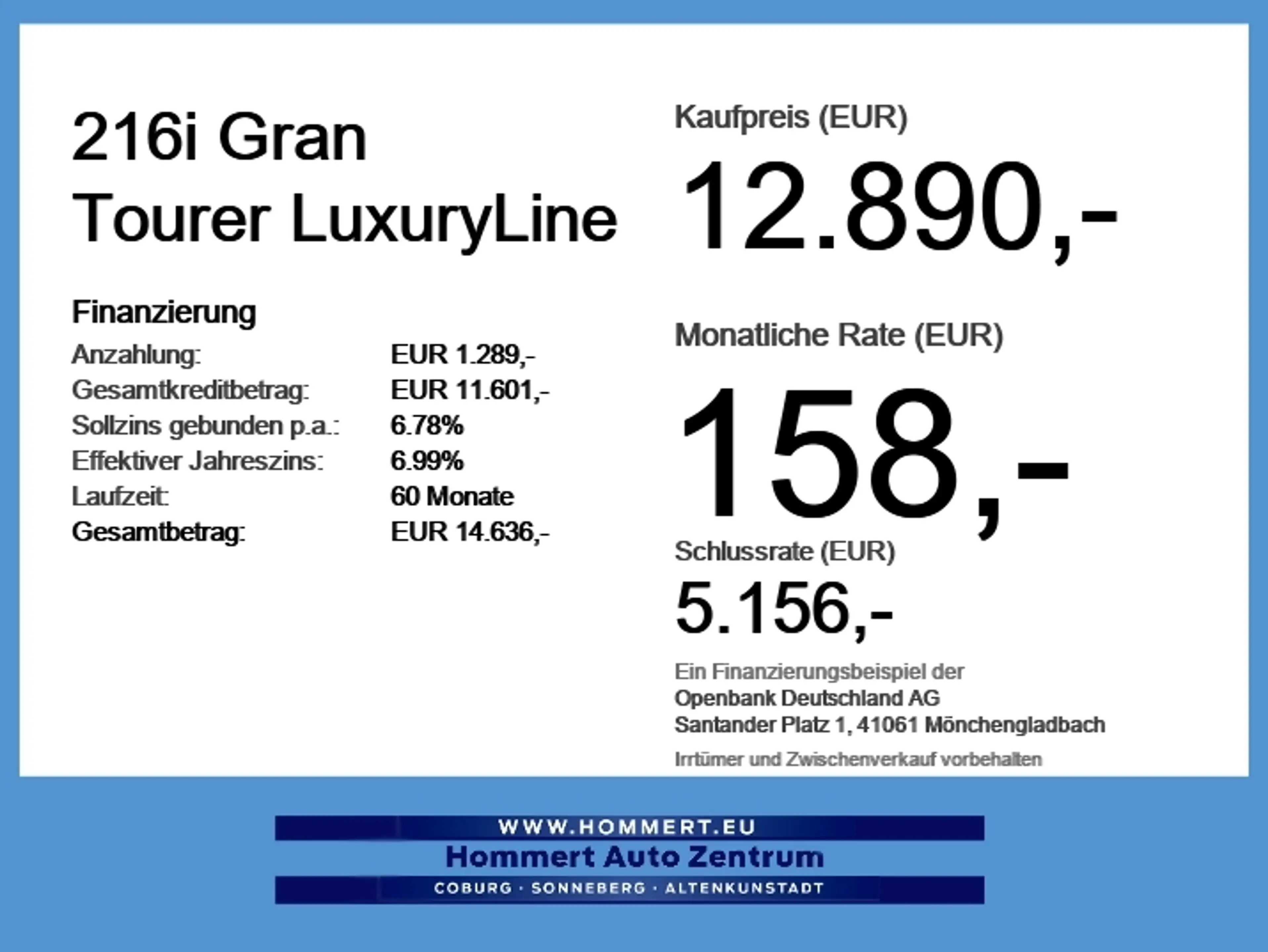 BMW 216 i Gran Tourer  LuxuryLine LED+Navi+Pano+7Sitze — photo 6