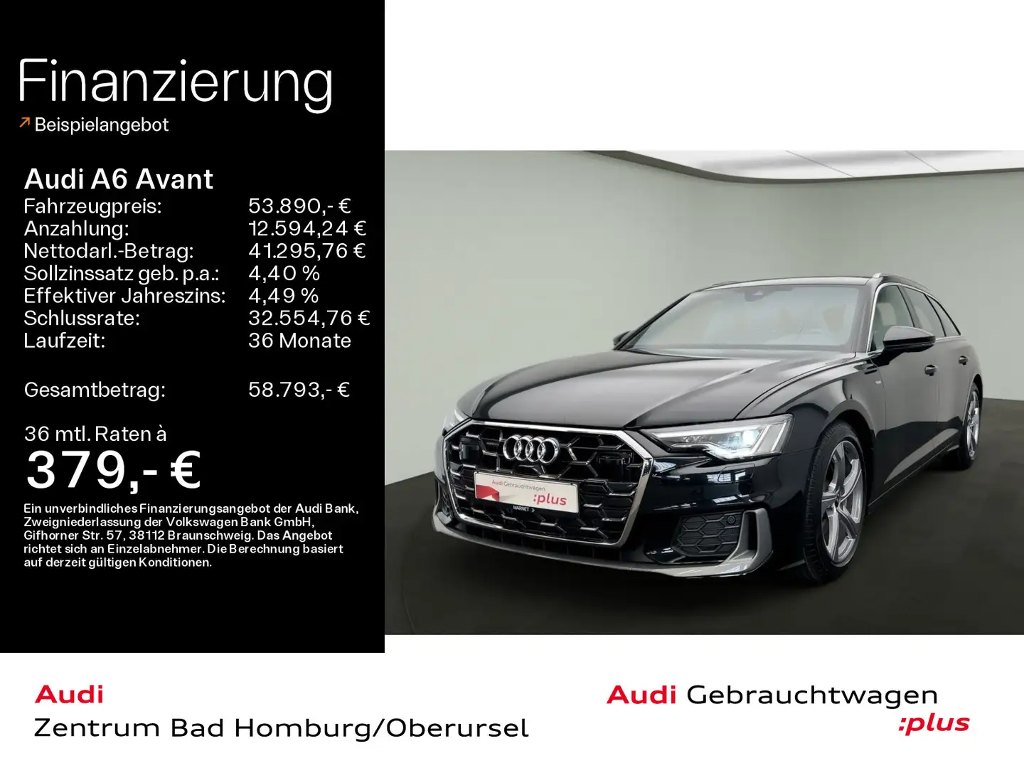 Audi A6 Design 50 TDI quattro S line*Navi*Matri Schwarz - 1