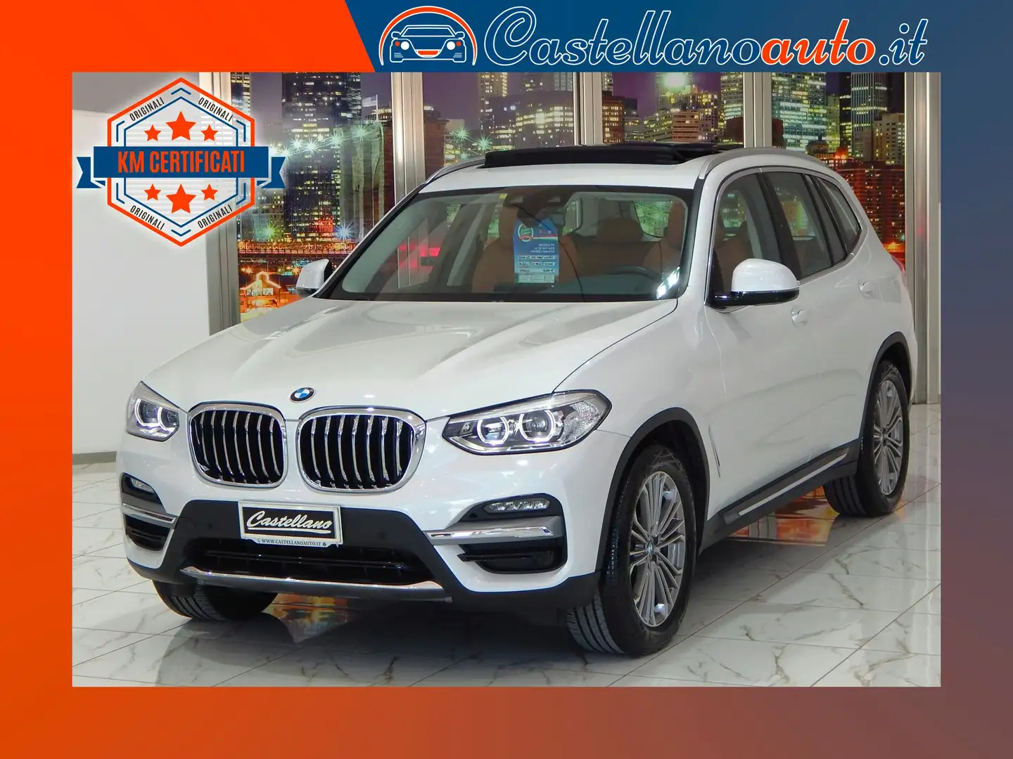 BMW X3 xdrive20d mhev 48V Luxury Aut TETTO-NAVI-PELLE-LED Bianco - 1