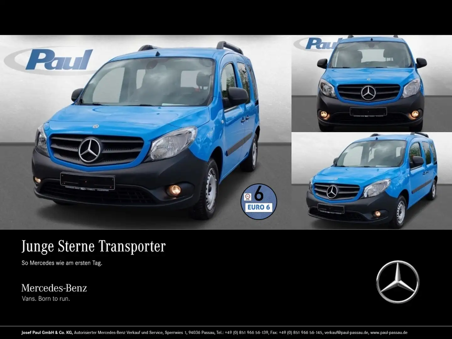 Mercedes-Benz Citan 111 CDI Tourer Navi+Kam+Klimaauto+Tempomat Modrá - 1