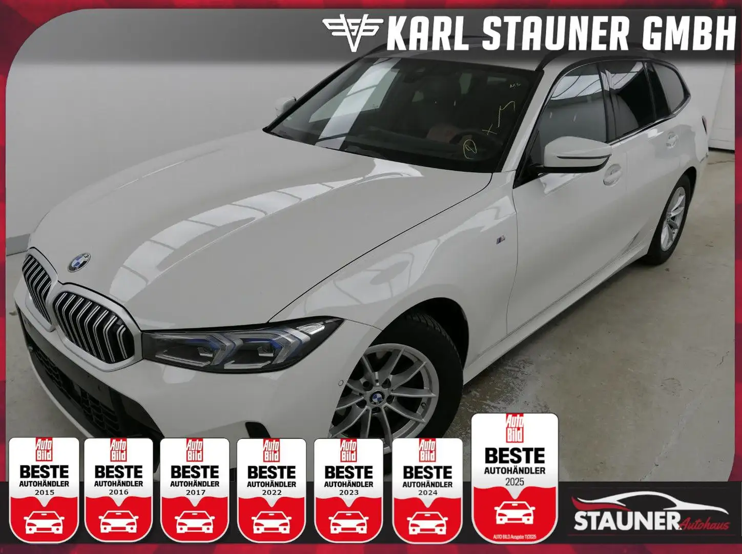 BMW 320 d Touring M-Sport MEMORY HEAD-UP ABSTANDSTEMP Weiß - 1