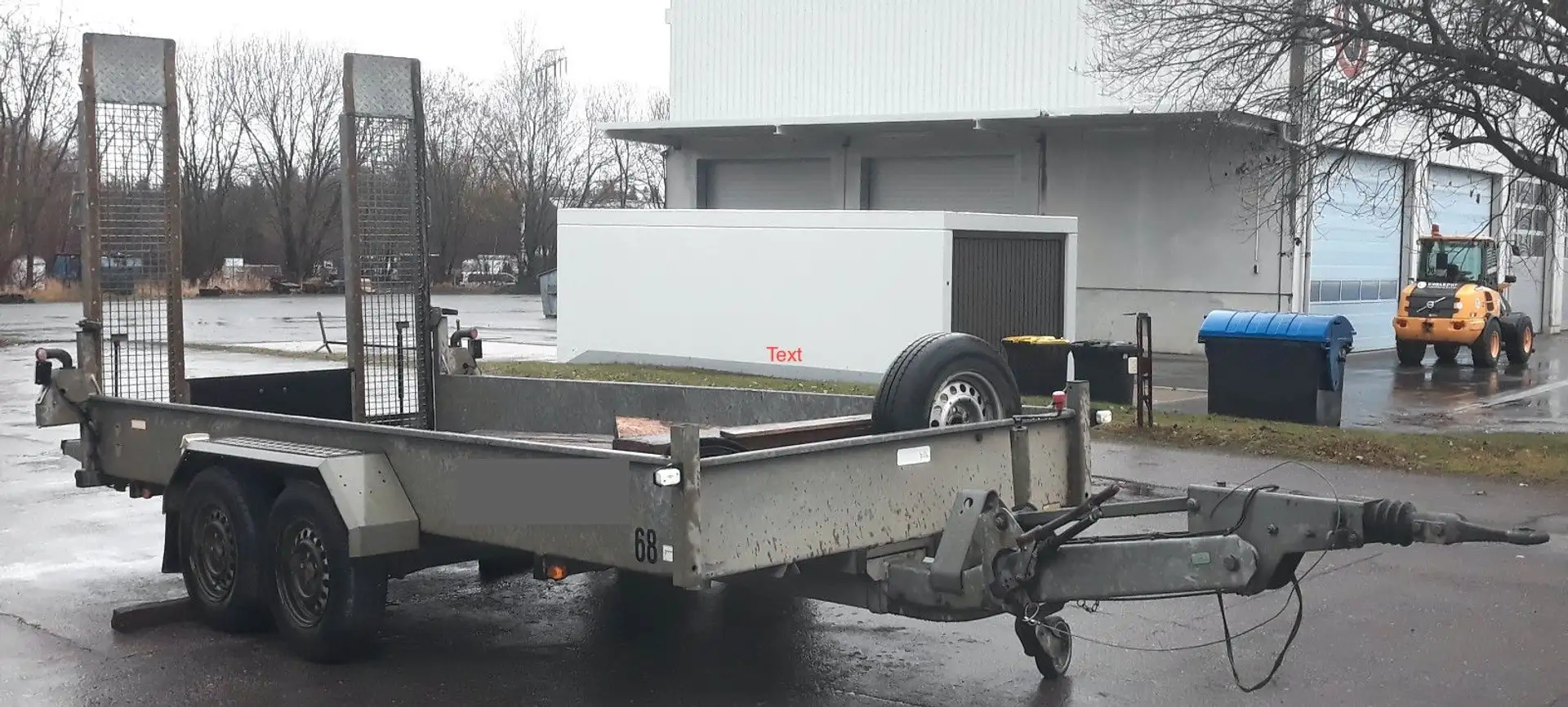 Unsinn Baumaschinen Anhänger 3500kg 2-Achsen 1.Hd. - 1