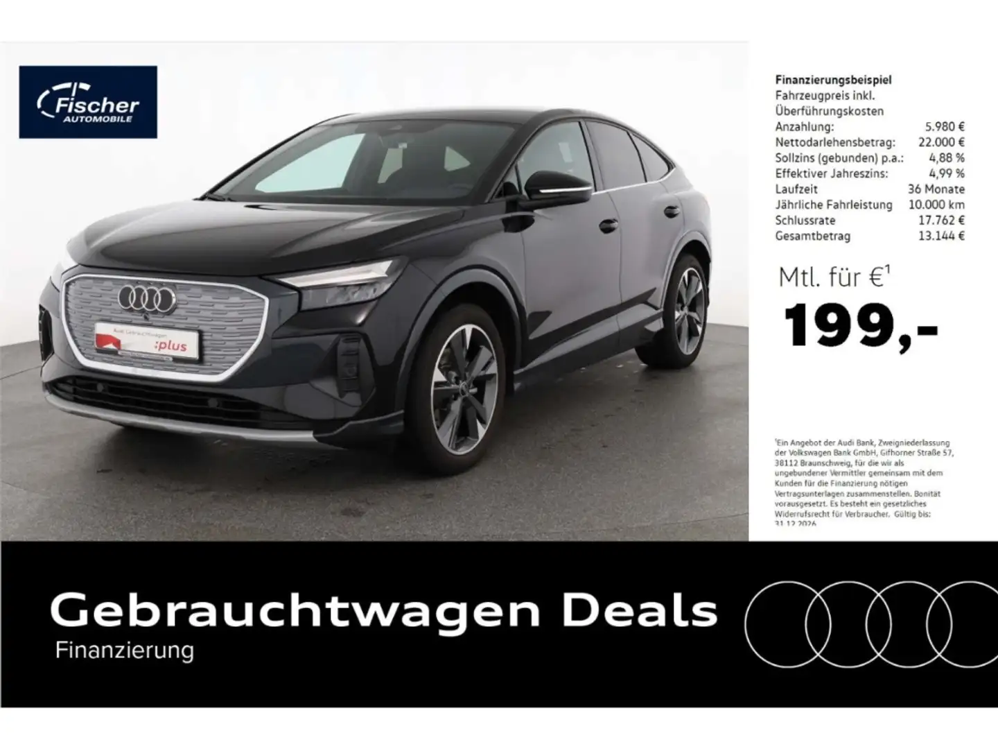 Audi Q4 e-tron Sportback 35 Schwarz - 1