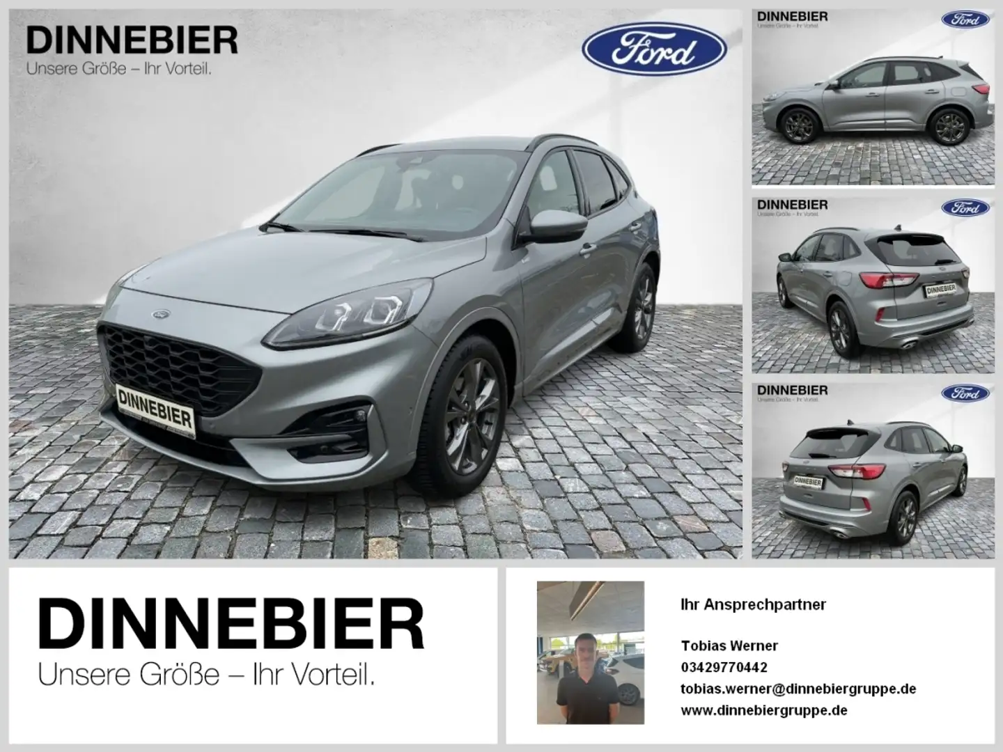 Ford Kuga ST-Line X LED+AHK+Glasdach+Kamera+SHZ Silber - 1