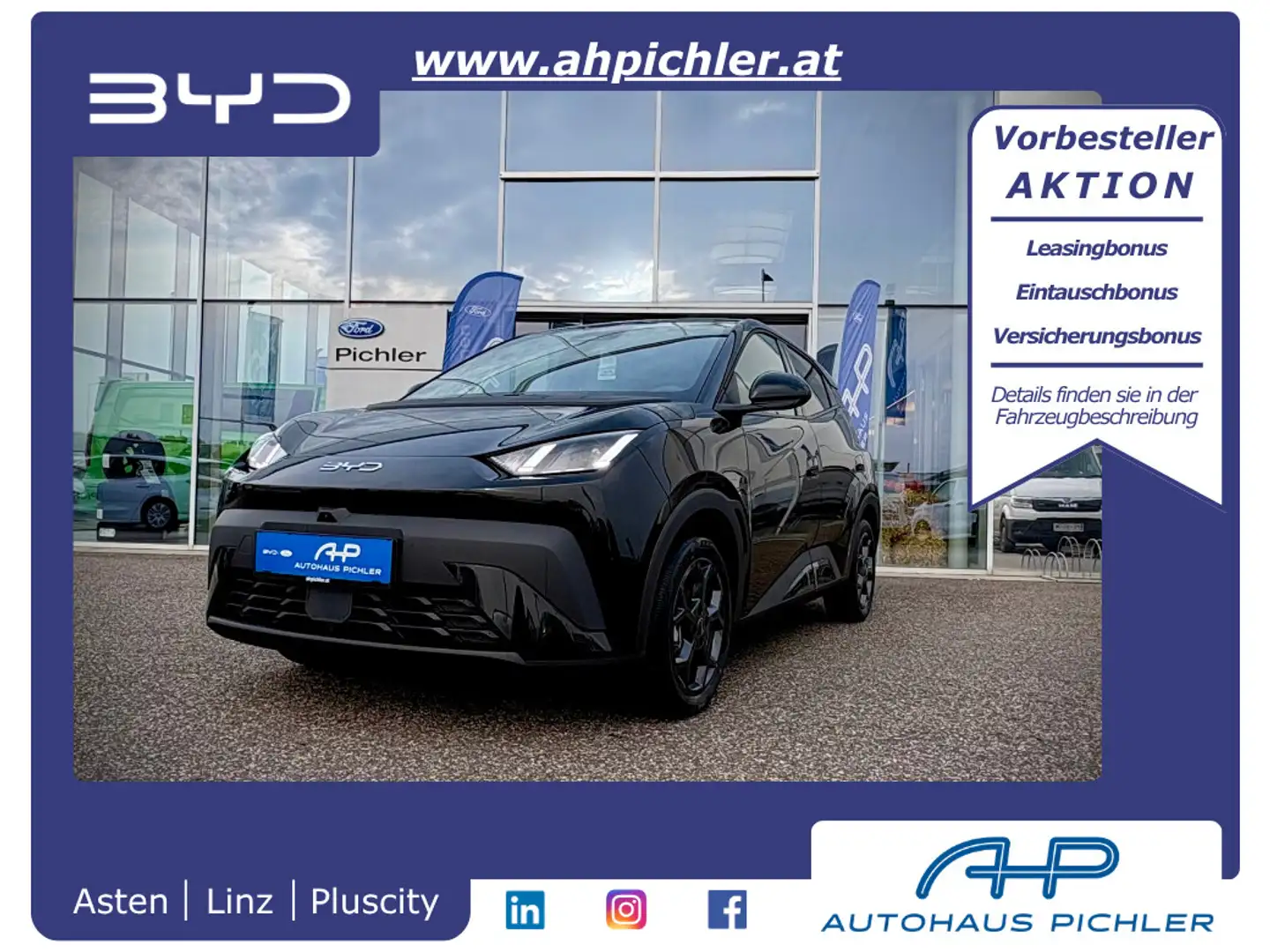 BYD Dolphin Surf Comfort 43kWh 156PS LEASING AKTION - in Vorbest... Schwarz - 1