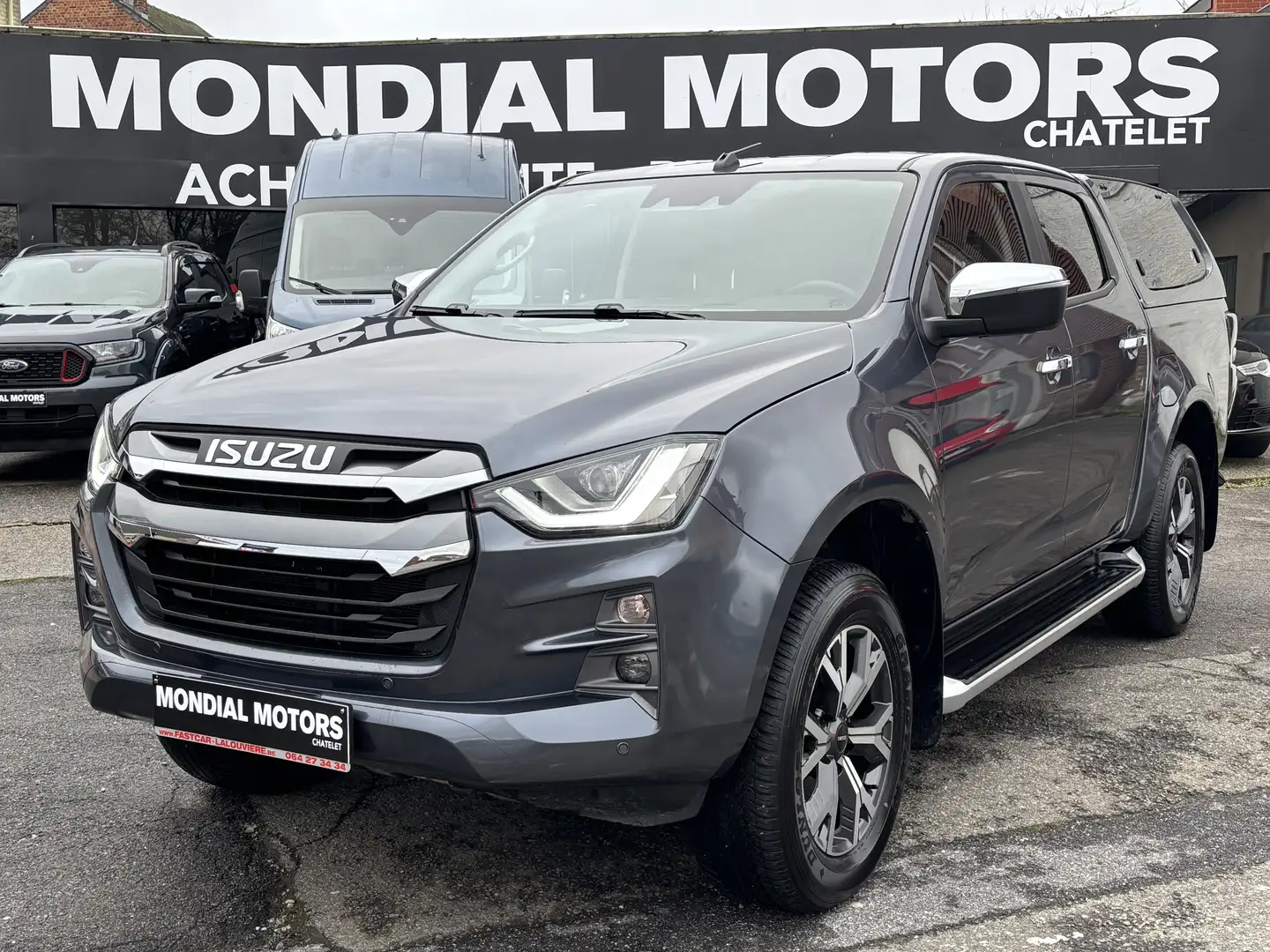 Isuzu D-Max 1.9 Turbo D 4WD L TVAC BOITE-AUTO CAMERA HARDTOP Gris - 1