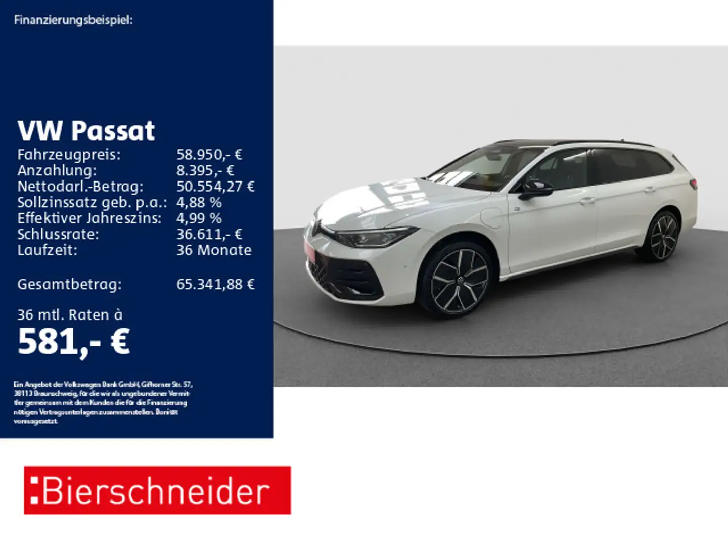 Volkswagen Passat Variant Passat 1.5 TSI DSG eHybrid R-Line Signature 19 A Weiß - 1