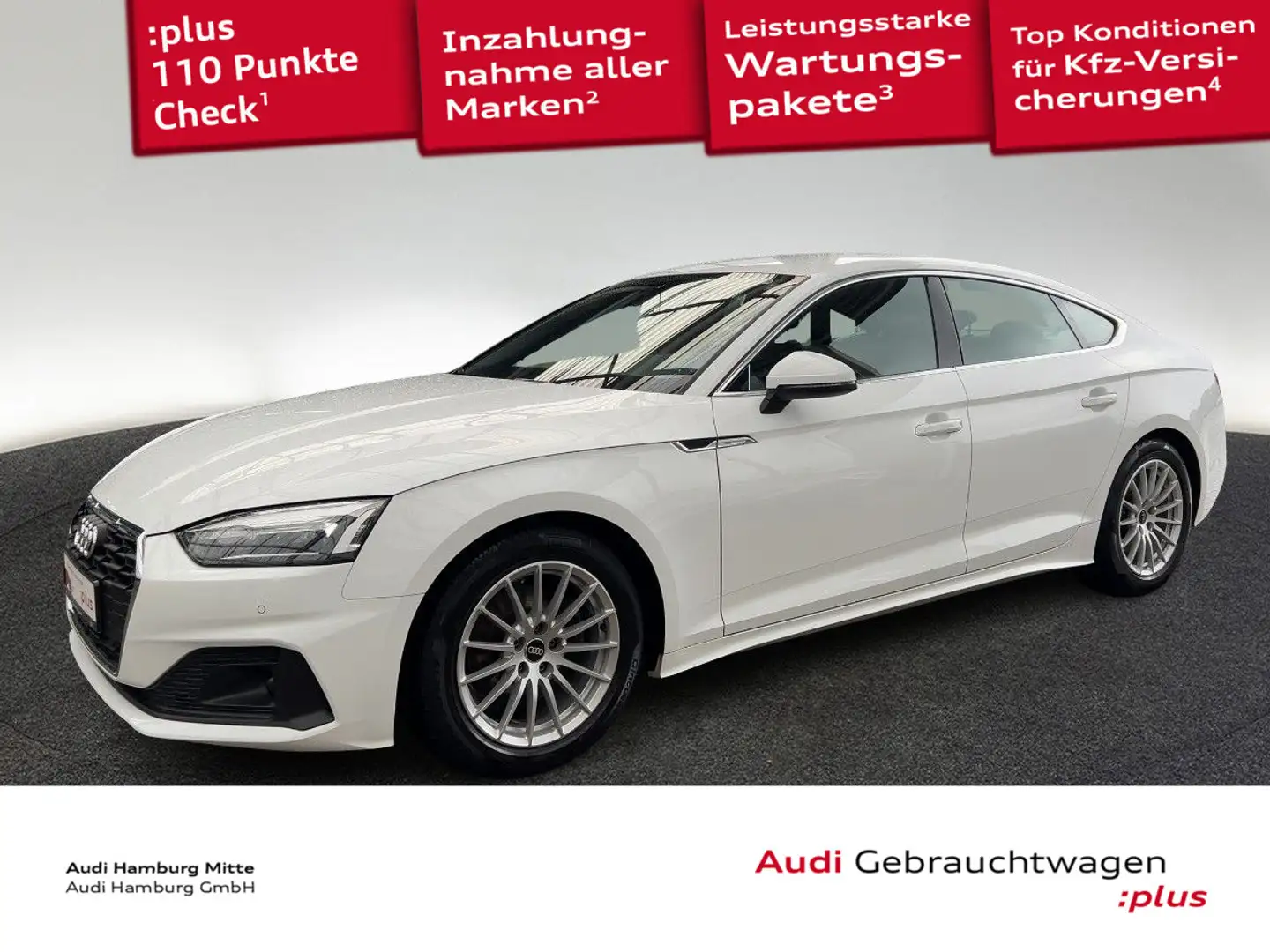 Audi A5 35 TDI S tronic Kamera Navi AHK Weiß - 1