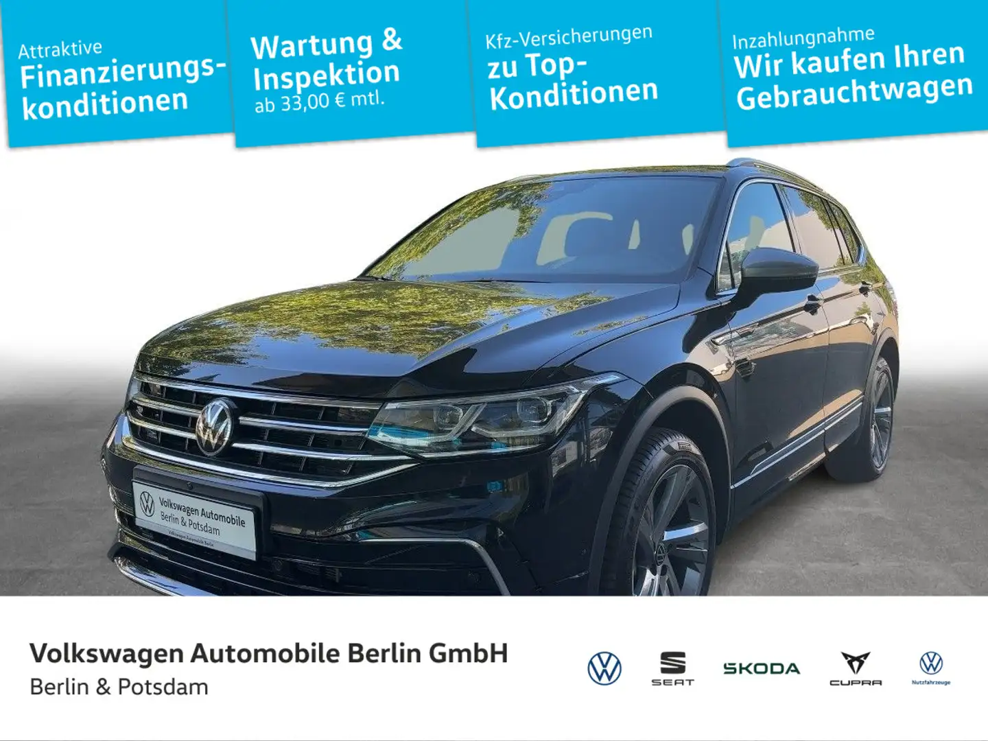 Volkswagen Tiguan Allspace 2.0 TSI R-Line 4M. DSG AHK 7.Sit Schwarz - 1